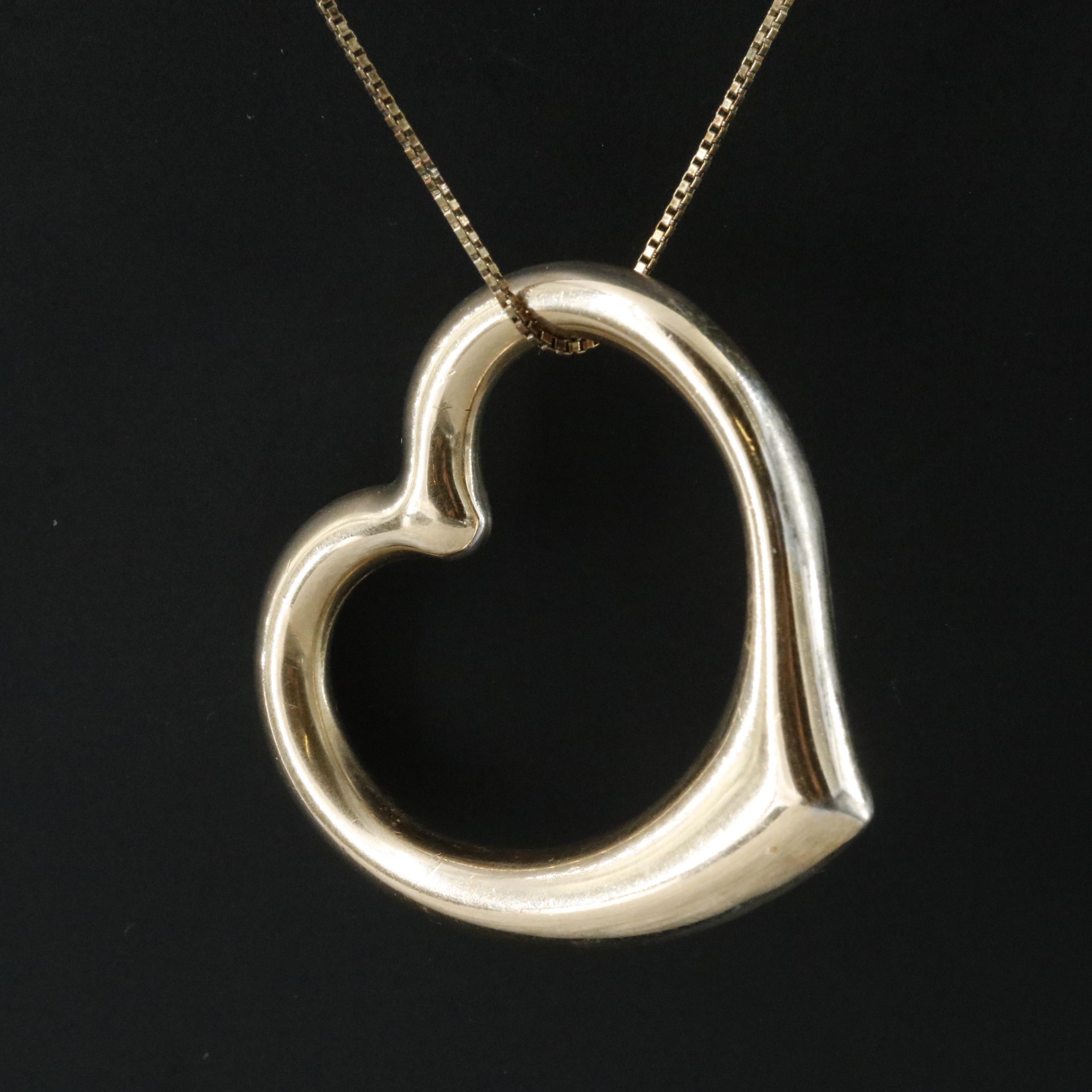 Sterling Heart Pendant Necklace