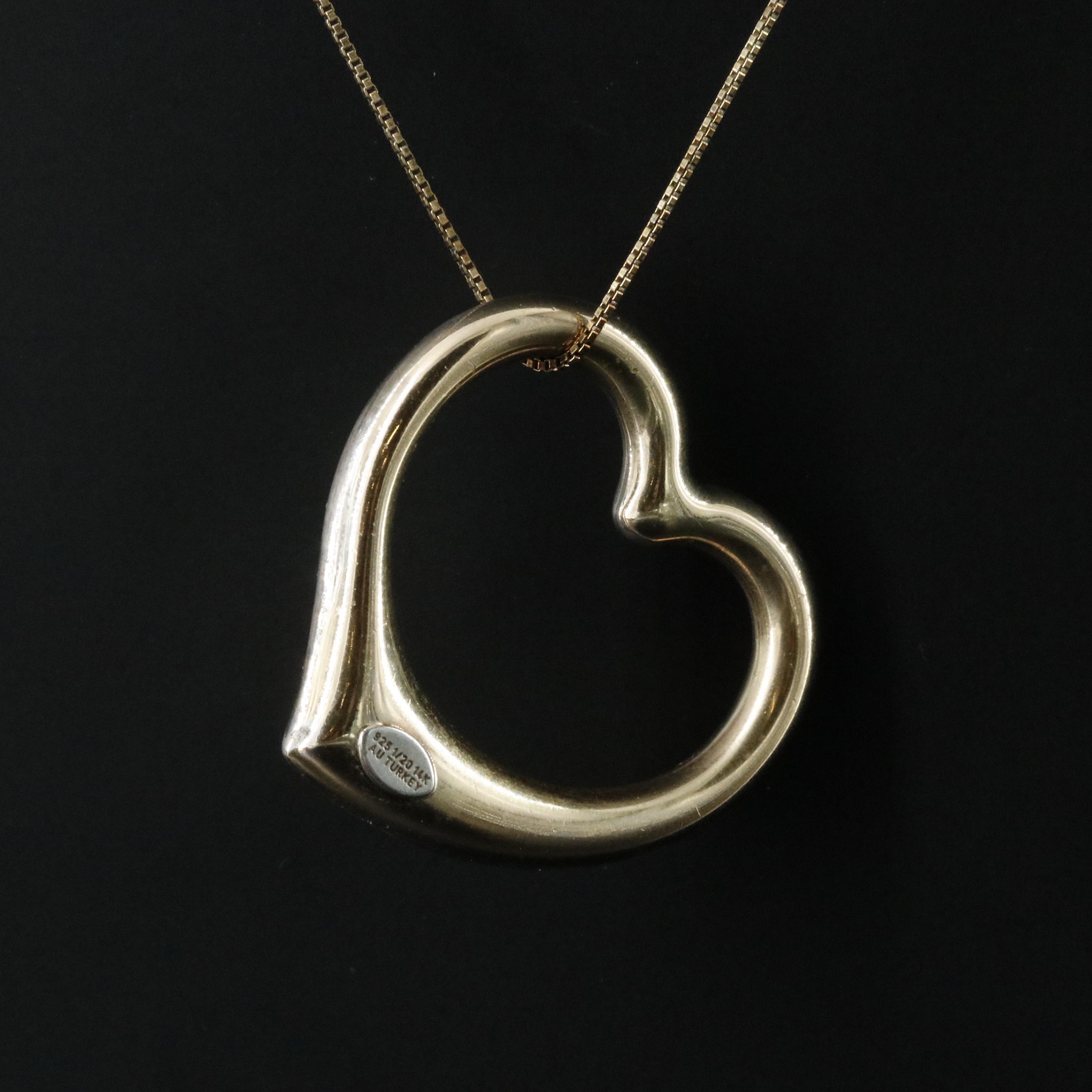 Sterling Heart Pendant Necklace