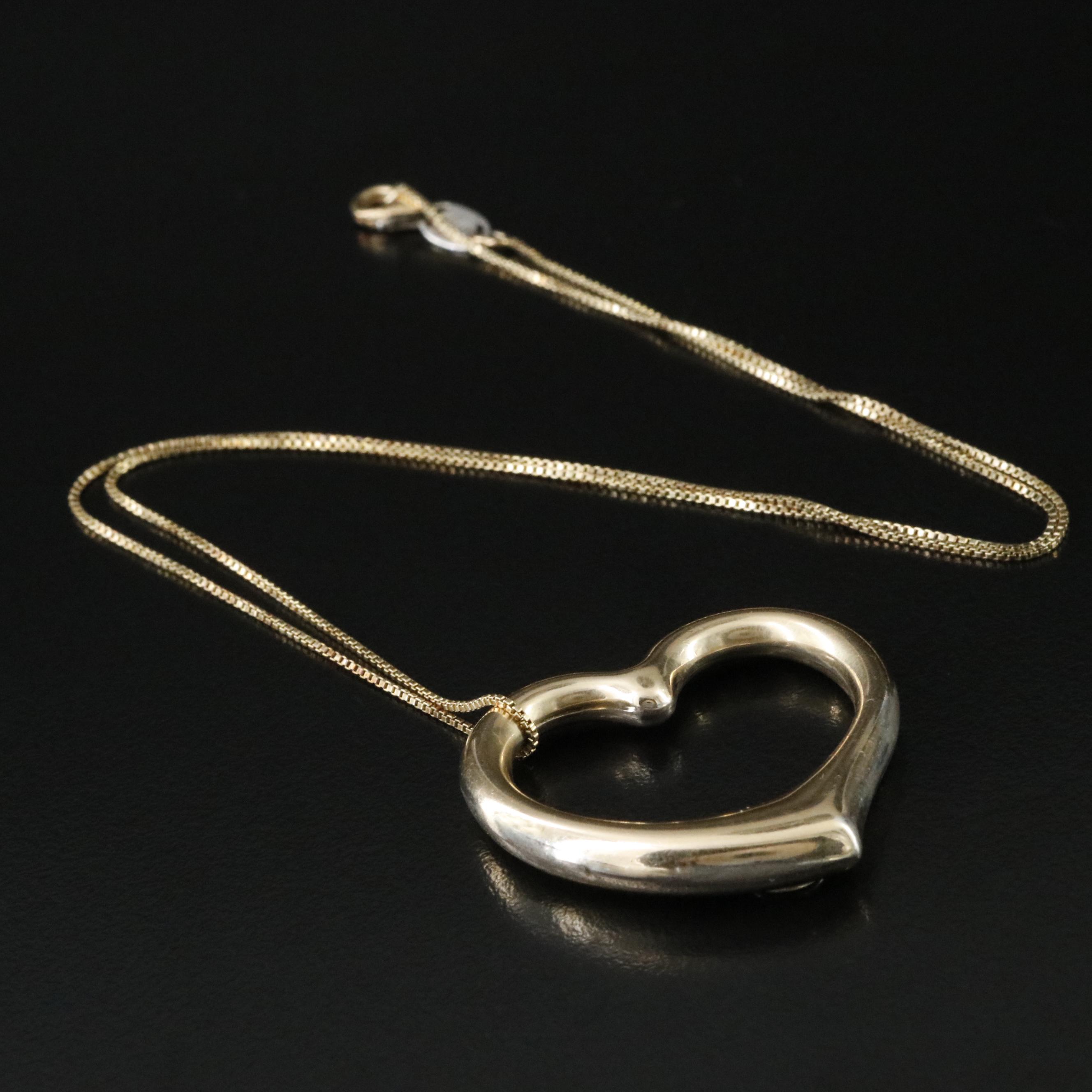 Sterling Heart Pendant Necklace