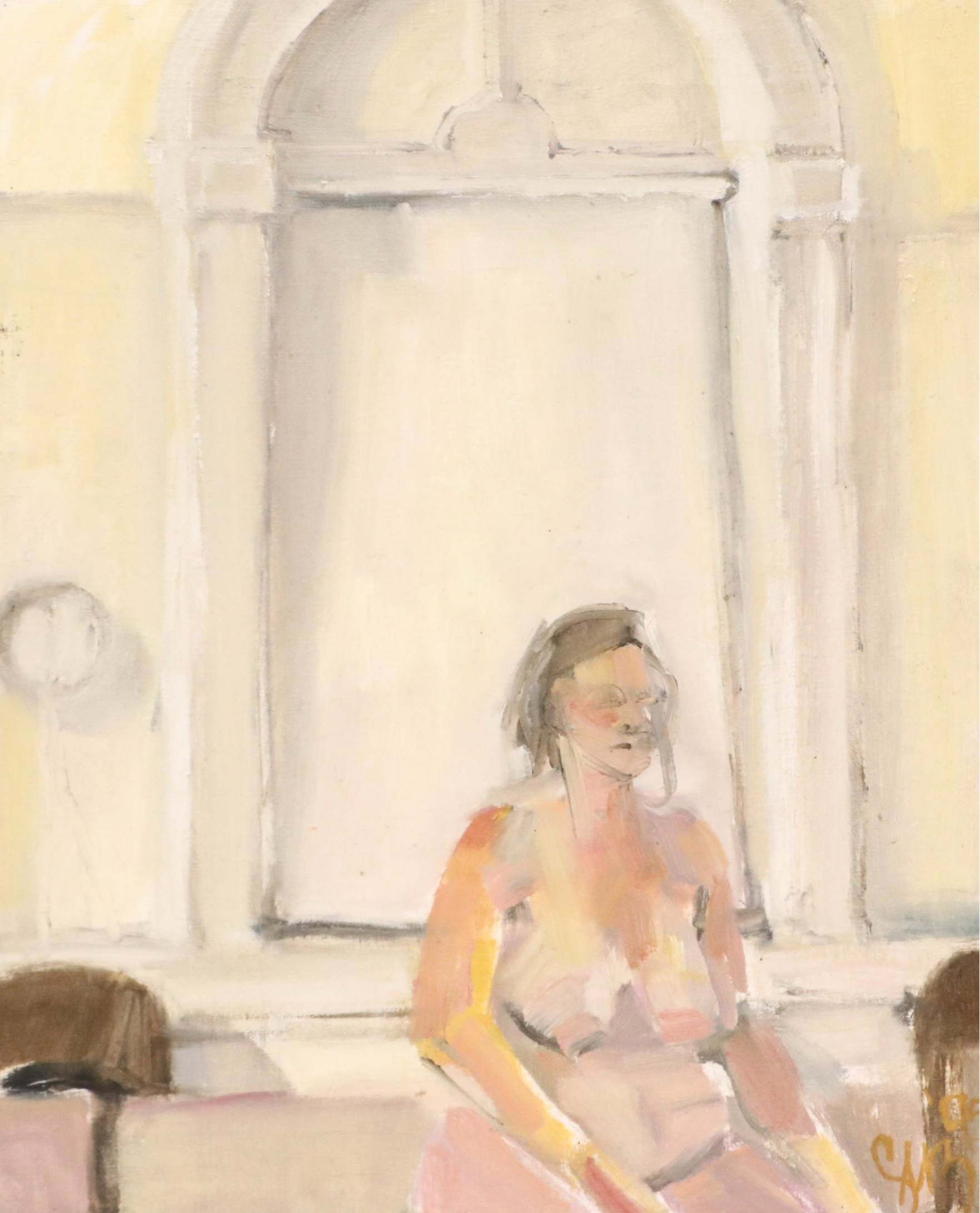 Figure Study Oil Painting "Nude & Window," 1995