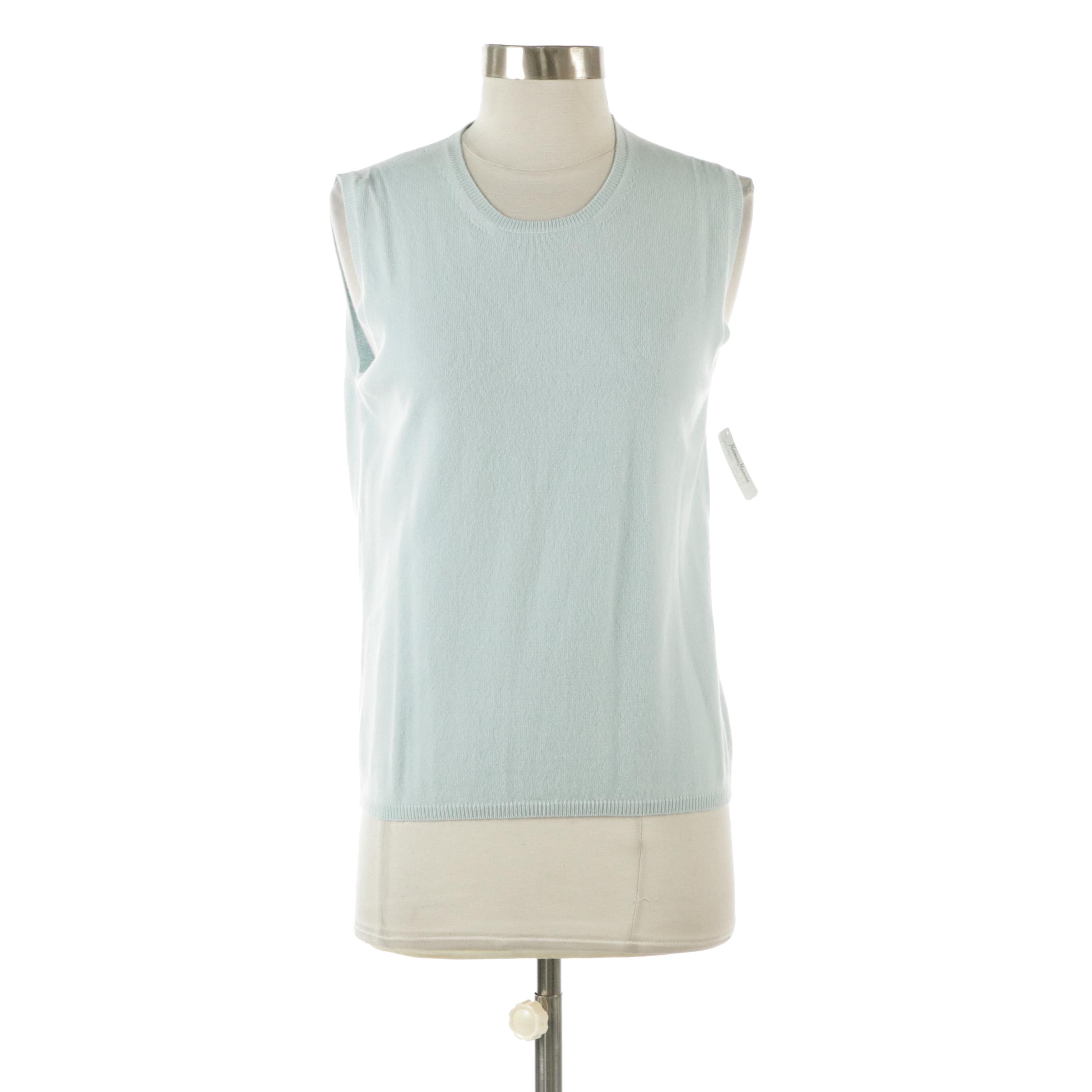 Prada Cashmere Crew Neck Sleeveless Sweater with Tag
