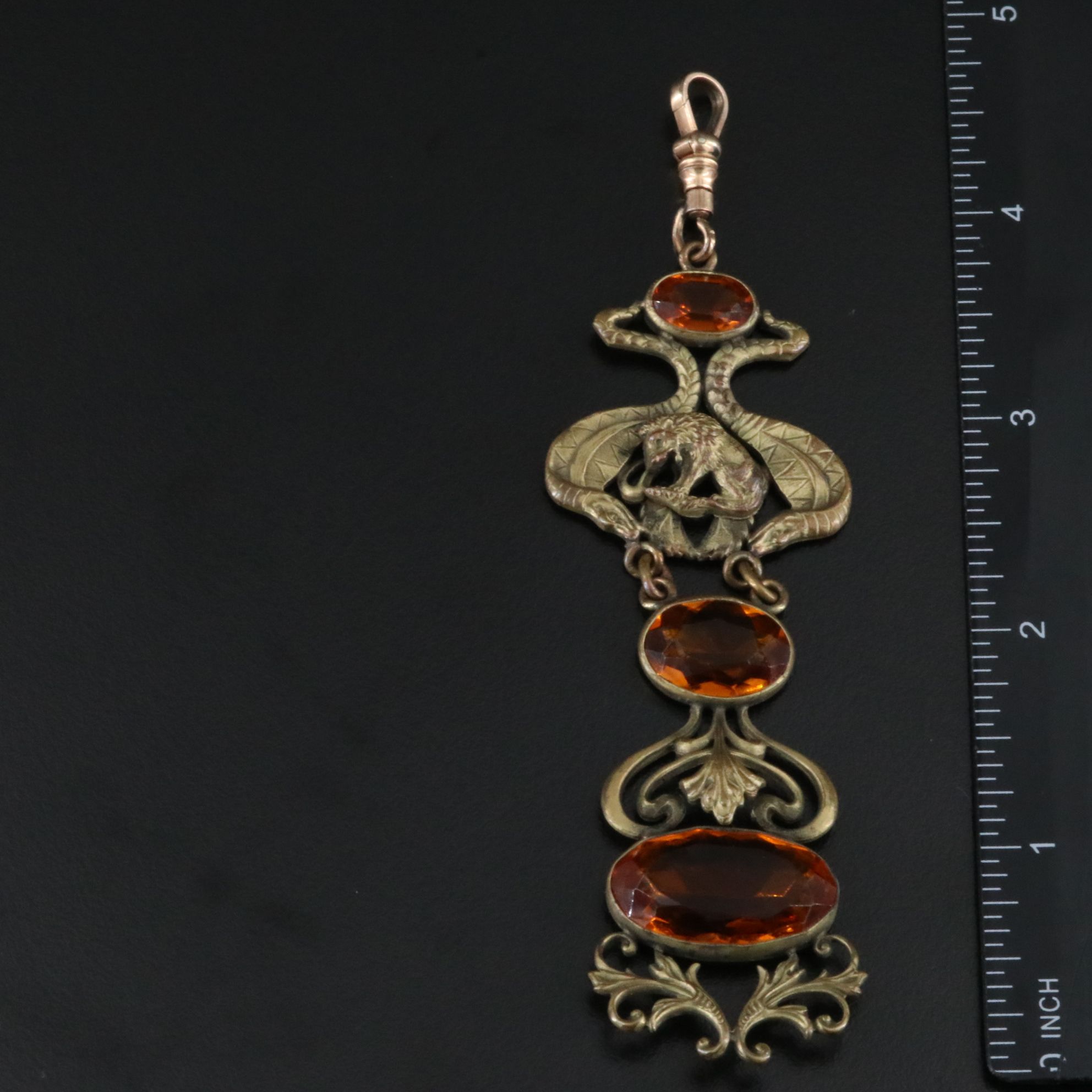 Renaissance Revival Lion and Snakes Watch Fob