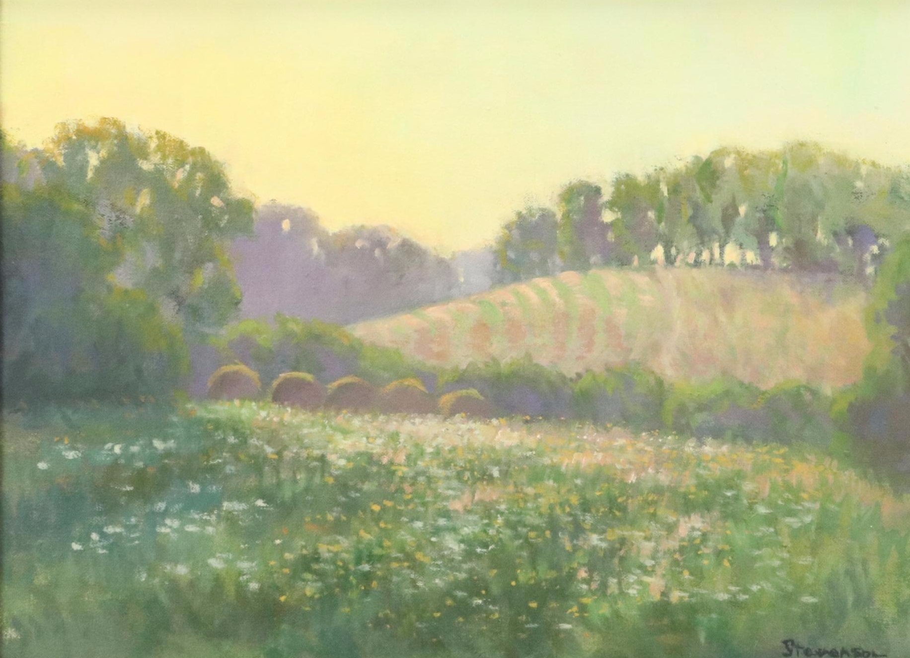 Impressionistic Style Provençal Landscape Oil Painting