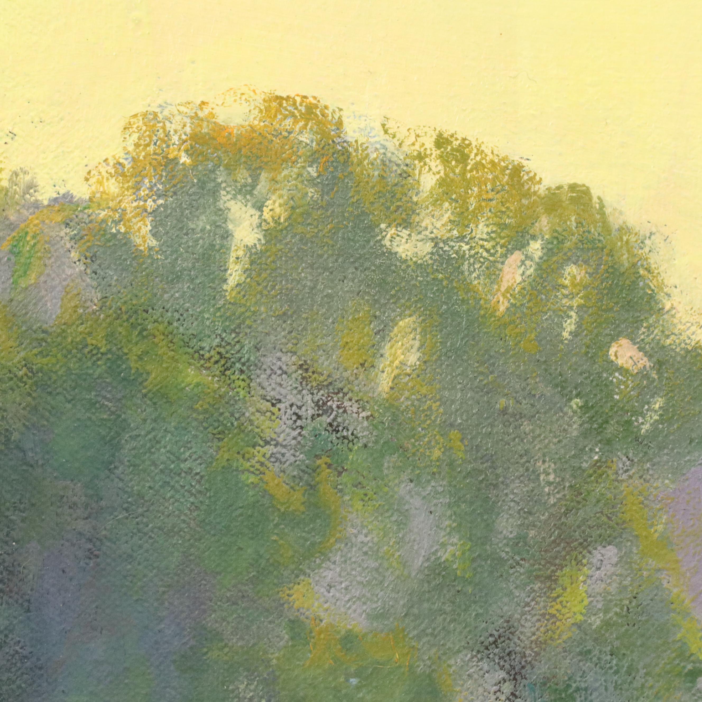 Impressionistic Style Provençal Landscape Oil Painting