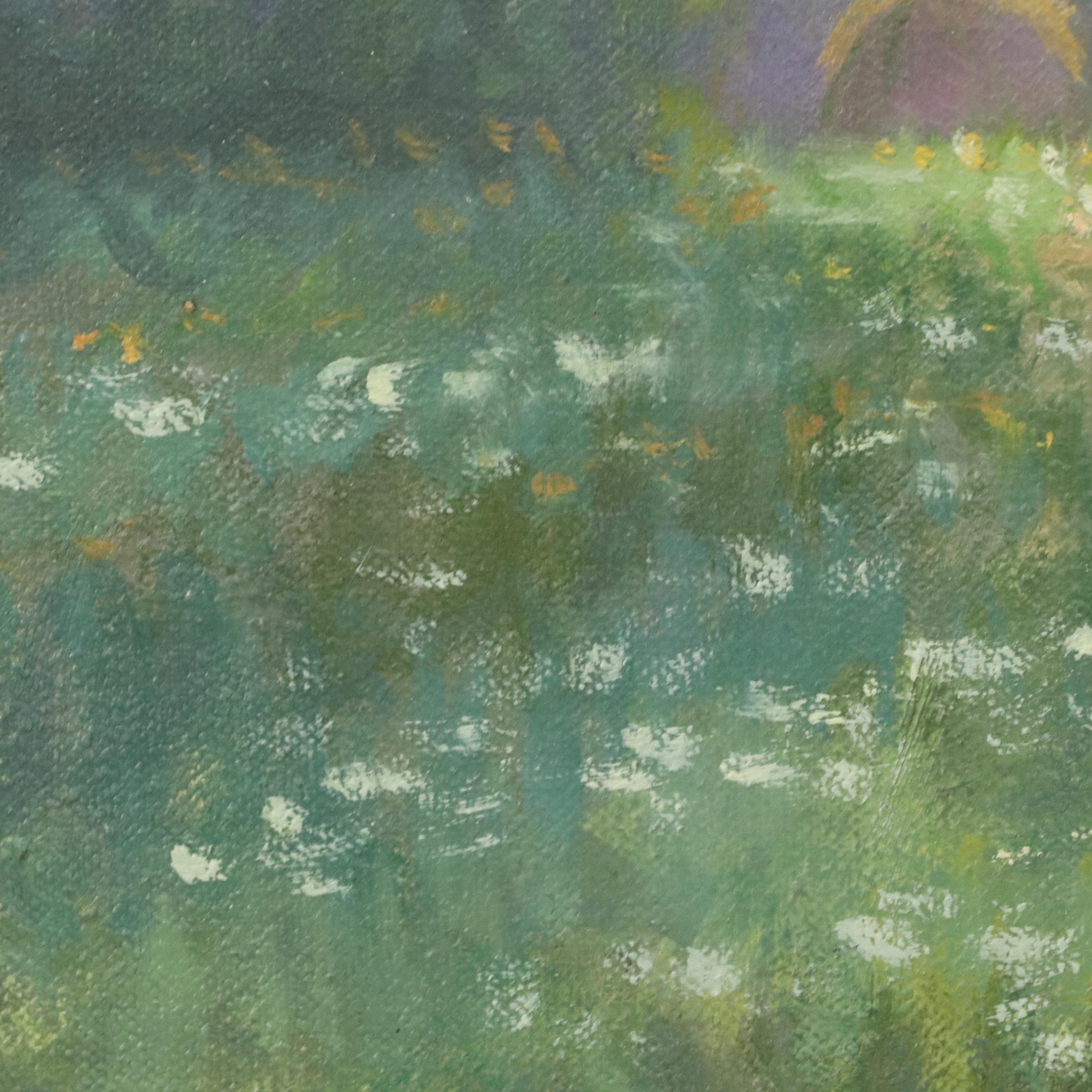 Impressionistic Style Provençal Landscape Oil Painting