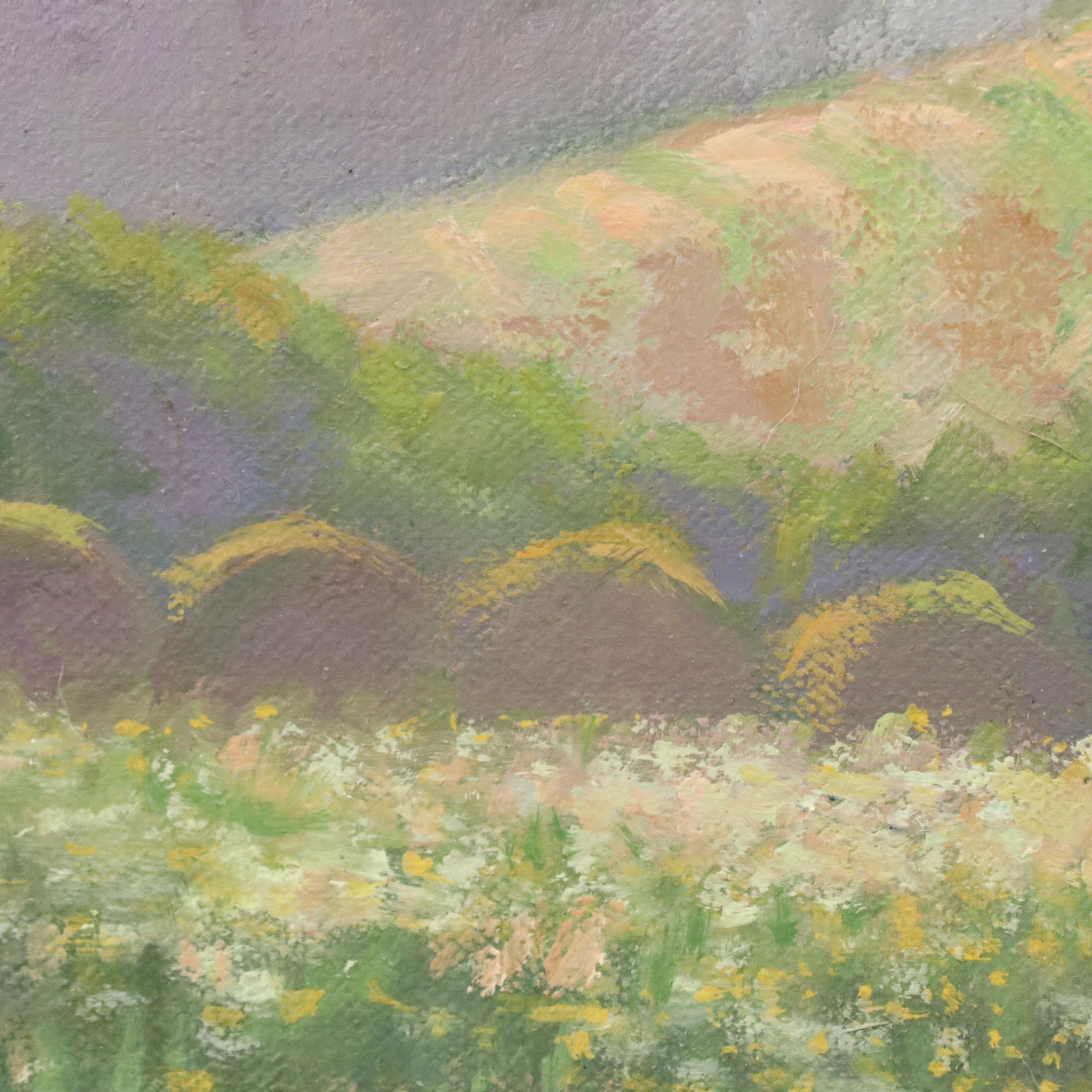 Impressionistic Style Provençal Landscape Oil Painting