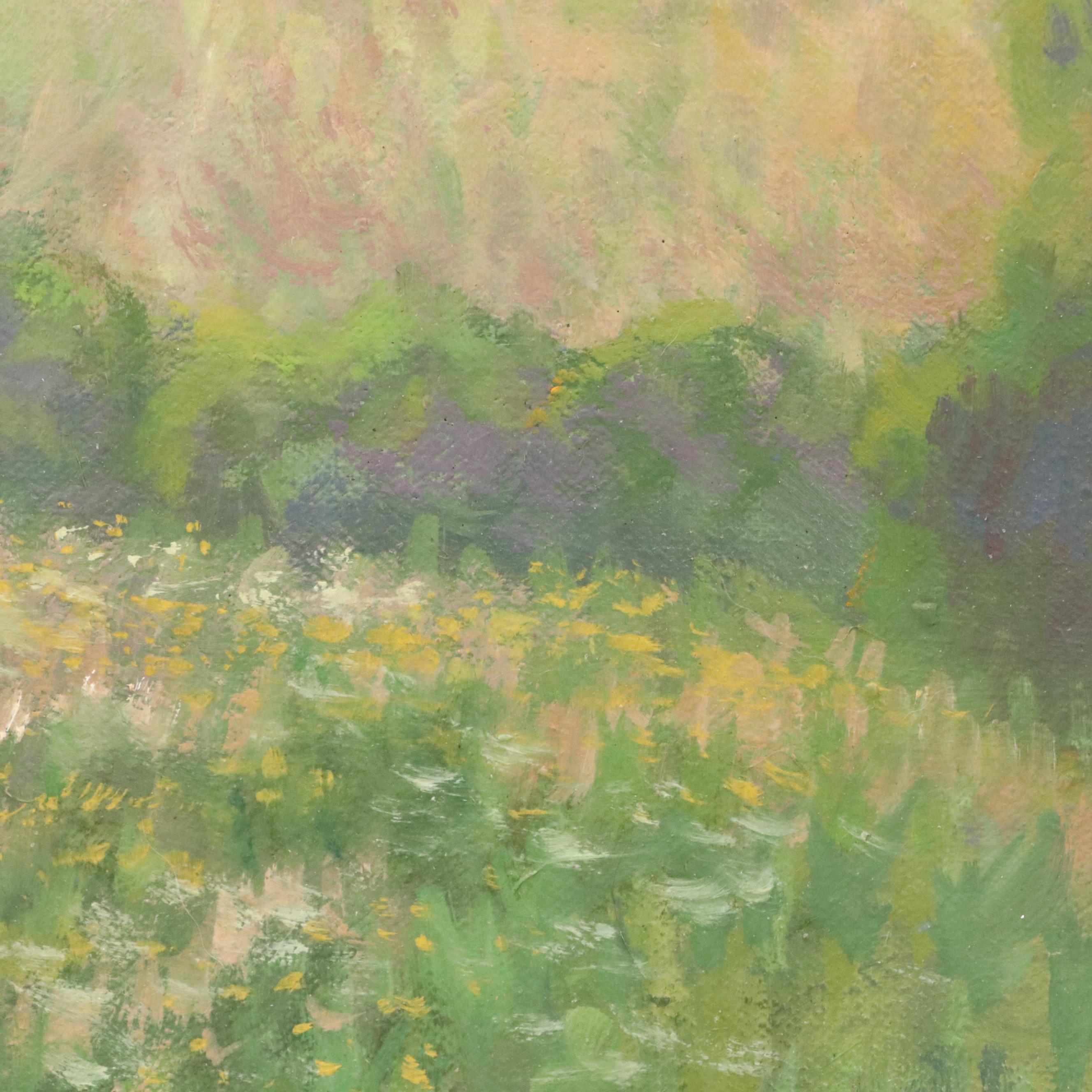 Impressionistic Style Provençal Landscape Oil Painting