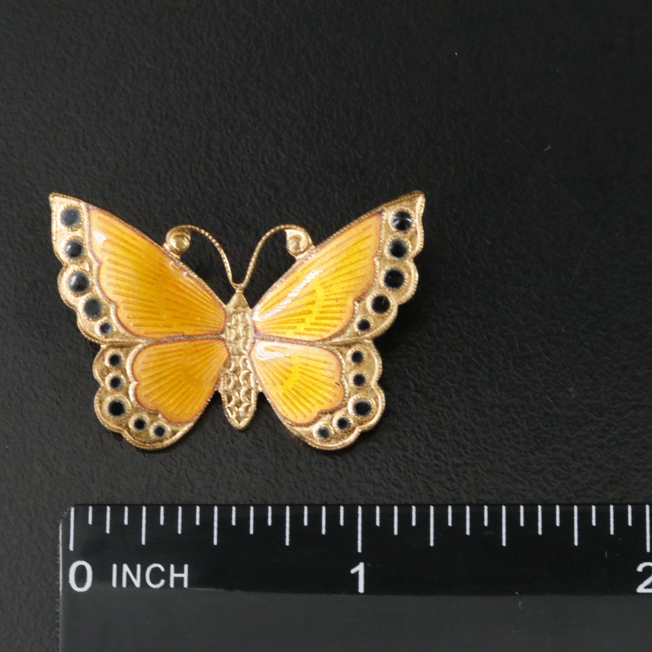 Vintage Enamel Butterfly Pin