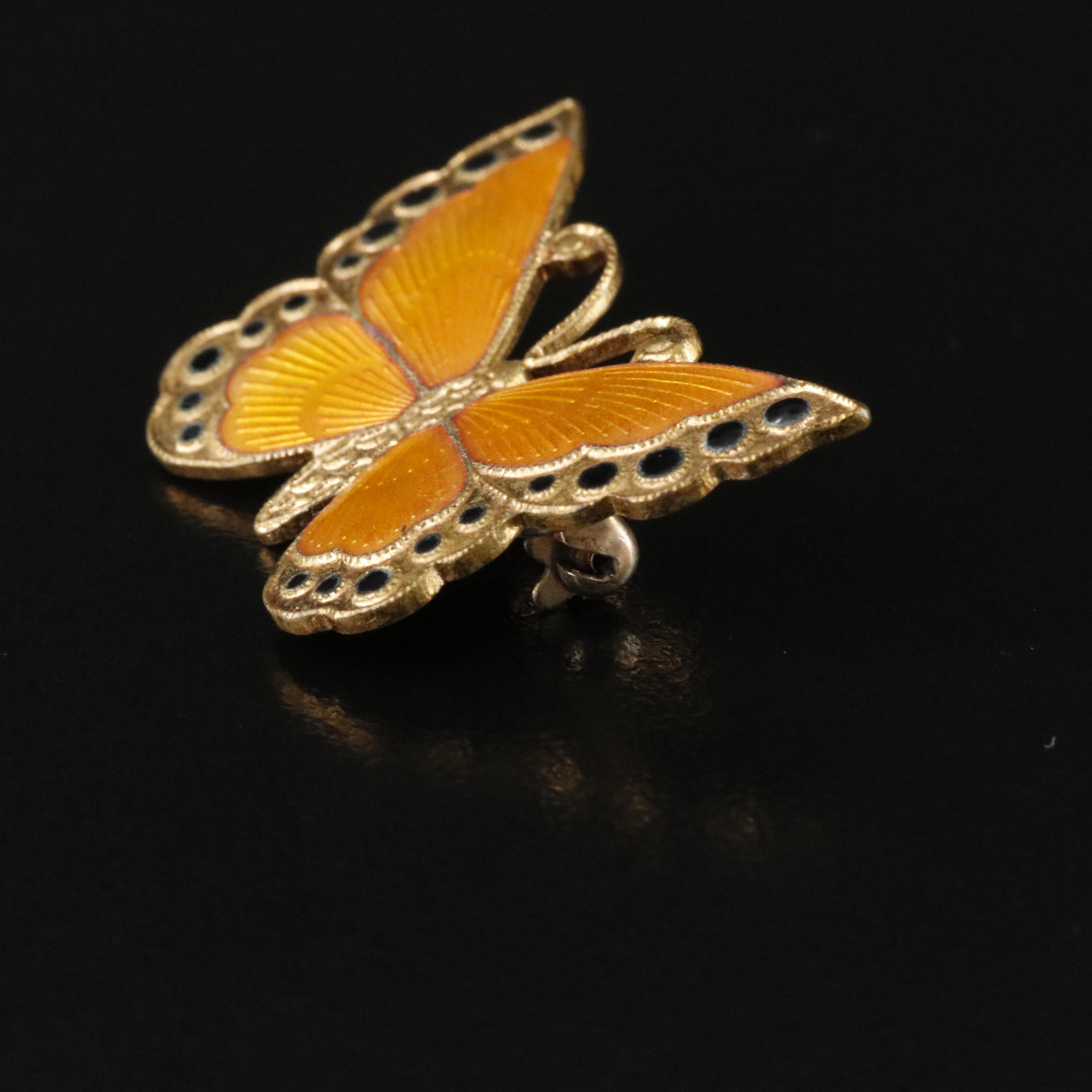 Vintage Enamel Butterfly Pin