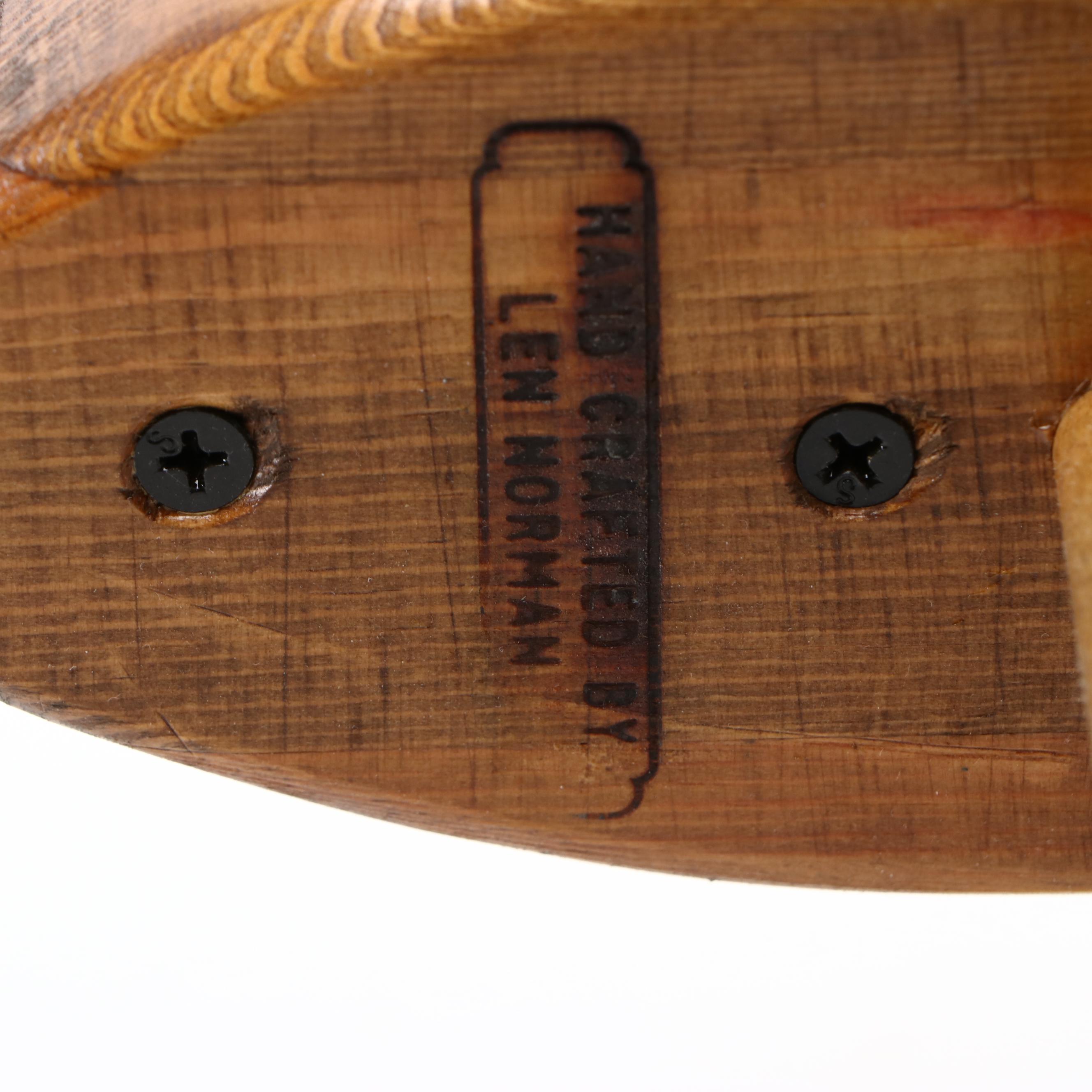 Len Norman Folk Art Carved Wood Pilot Whirligig