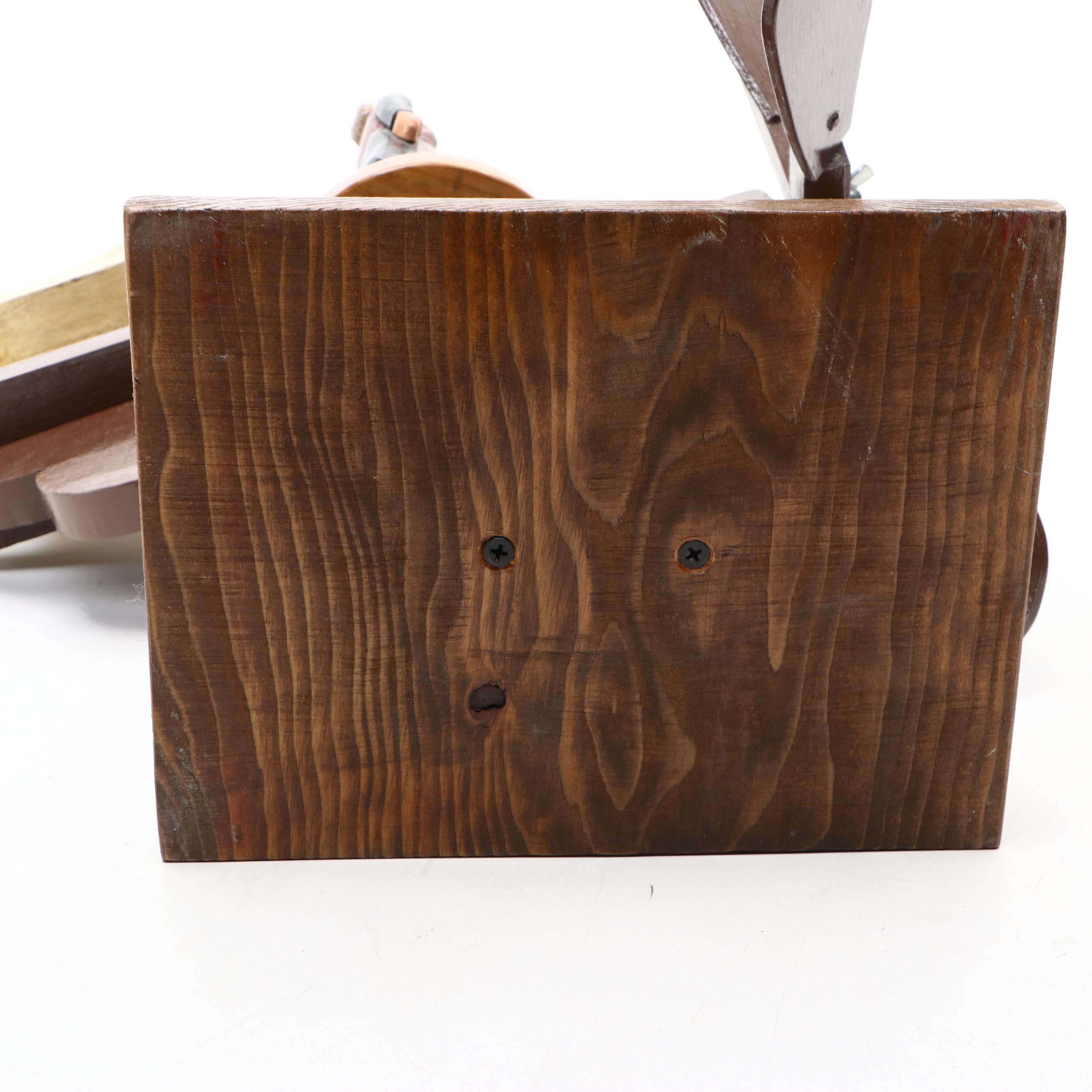 Len Norman Folk Art Carved Wood American Gothic Whirligig