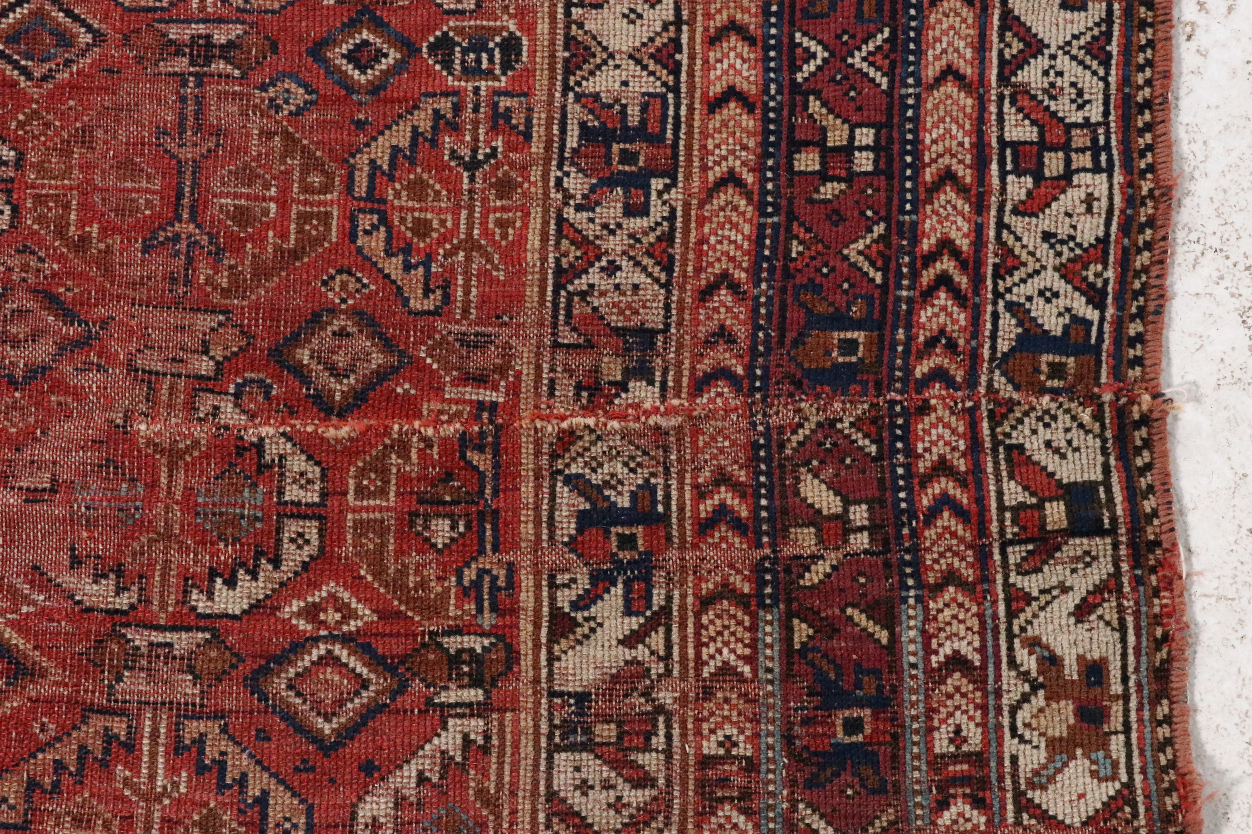 4'4 x 5'3 Hand-Knotted Caucasian Kazak Area Rug