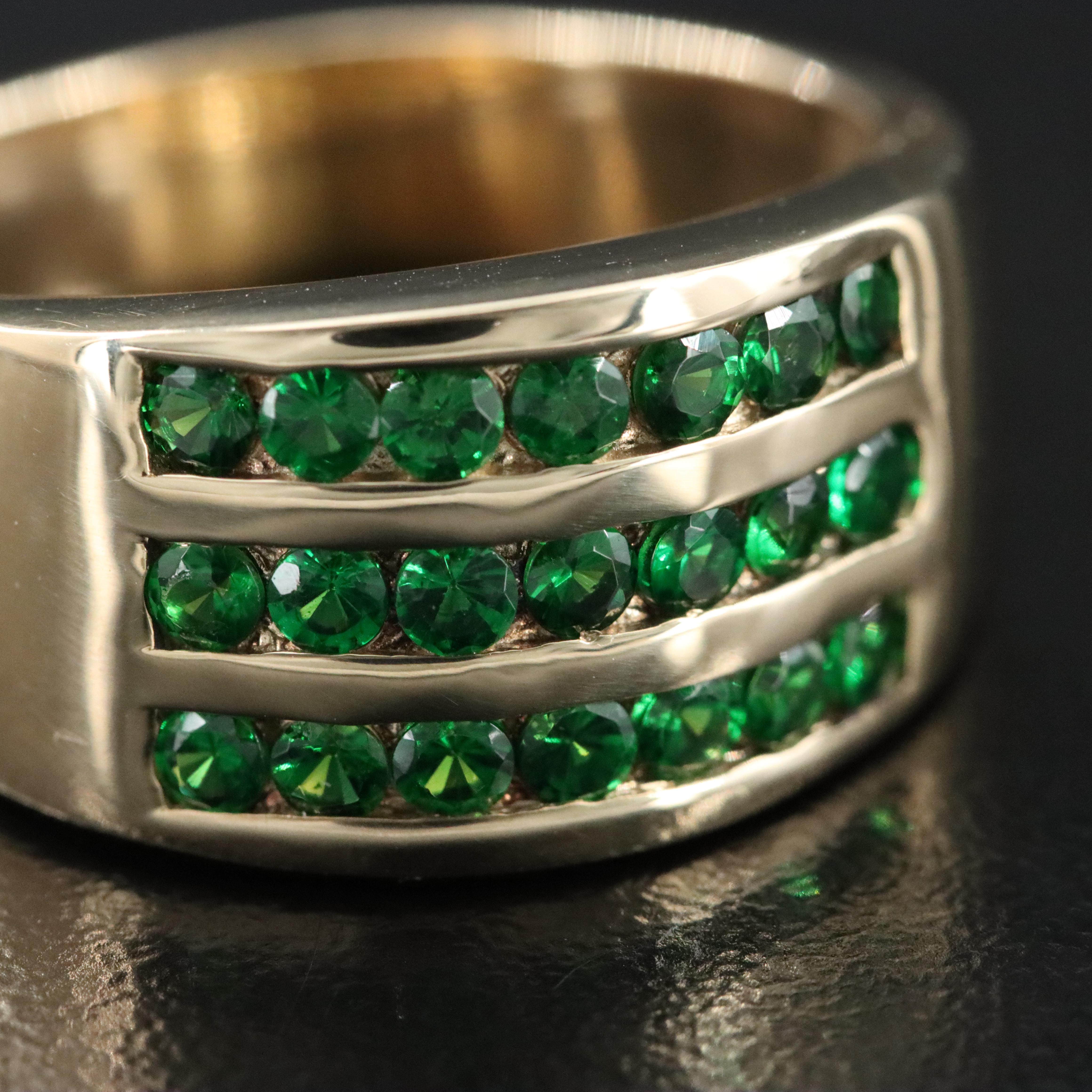 10K Diopside Ring