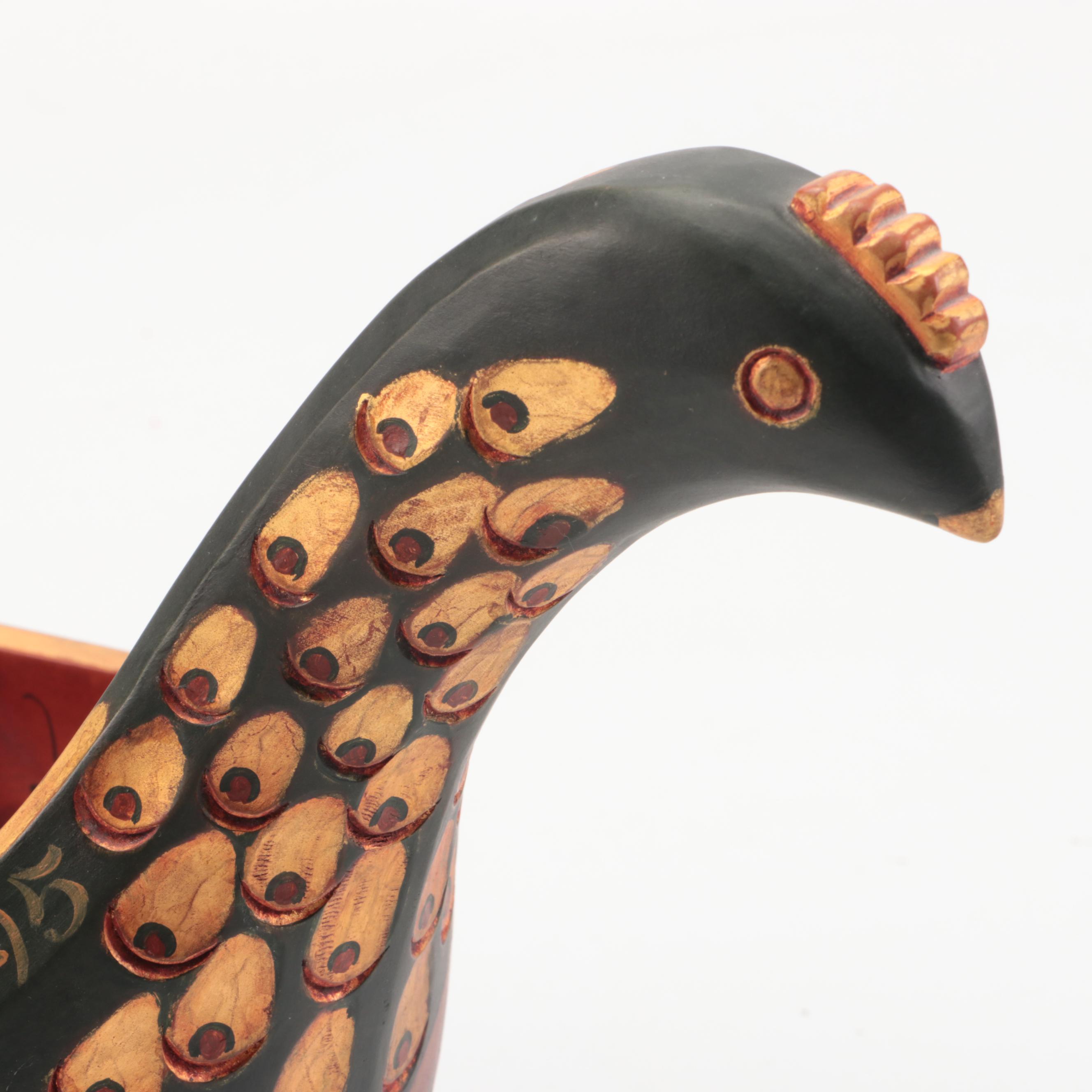 Pam Rucinski and Becky Lusk Rosemaling Style Decorative Wood Bowls