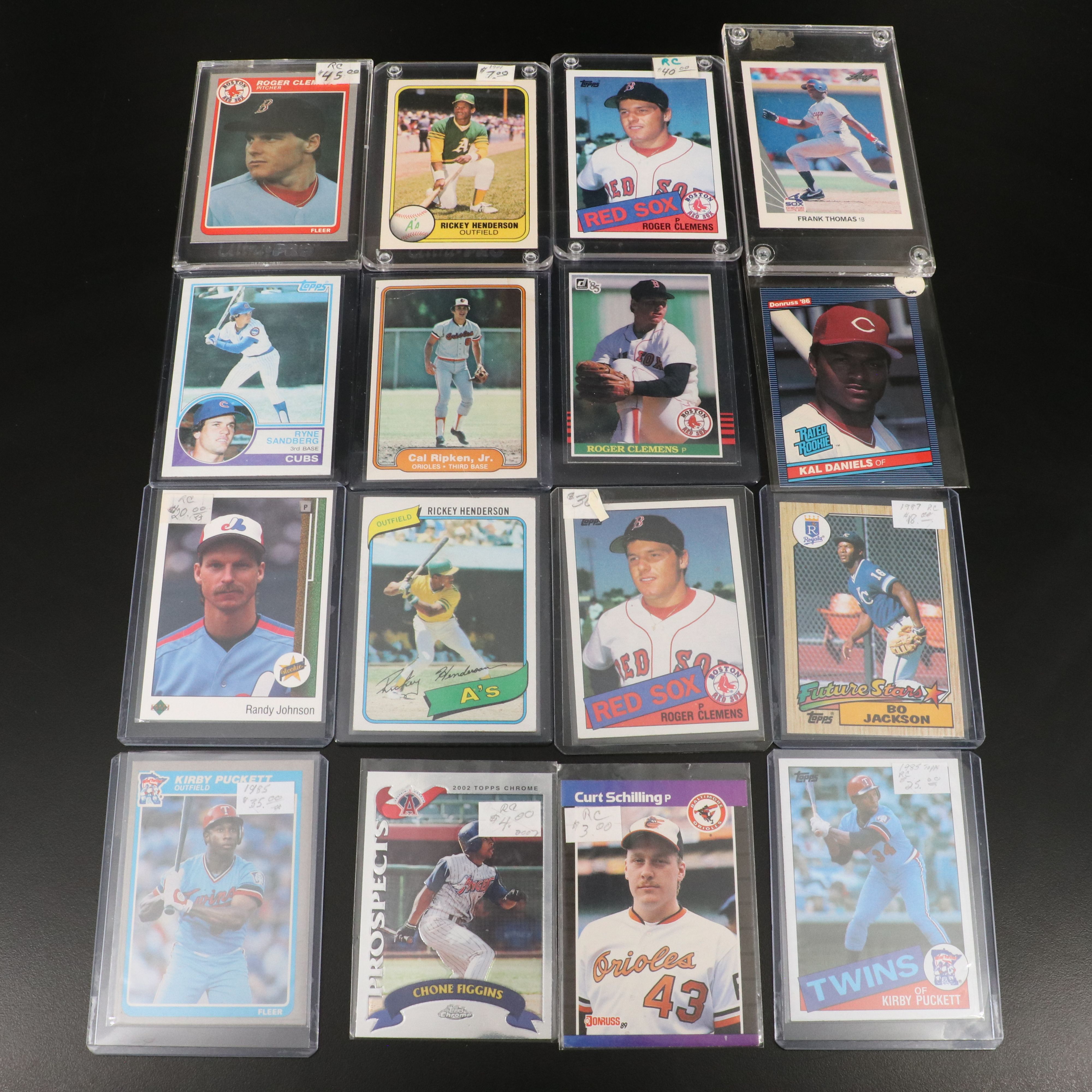 Topps with Other Baseball Cards Featuring Rickey Henderson Rookie and More