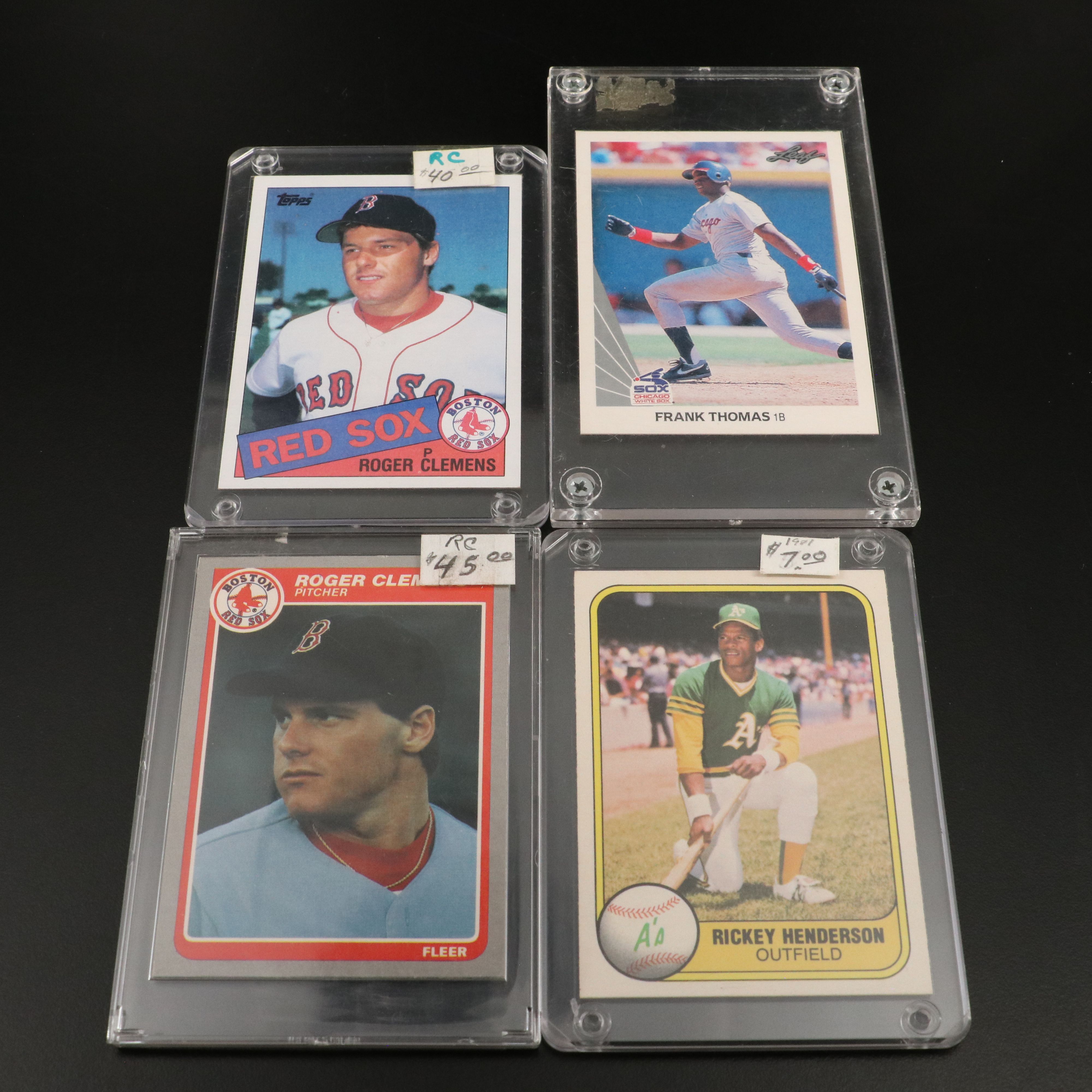 Topps with Other Baseball Cards Featuring Rickey Henderson Rookie and More