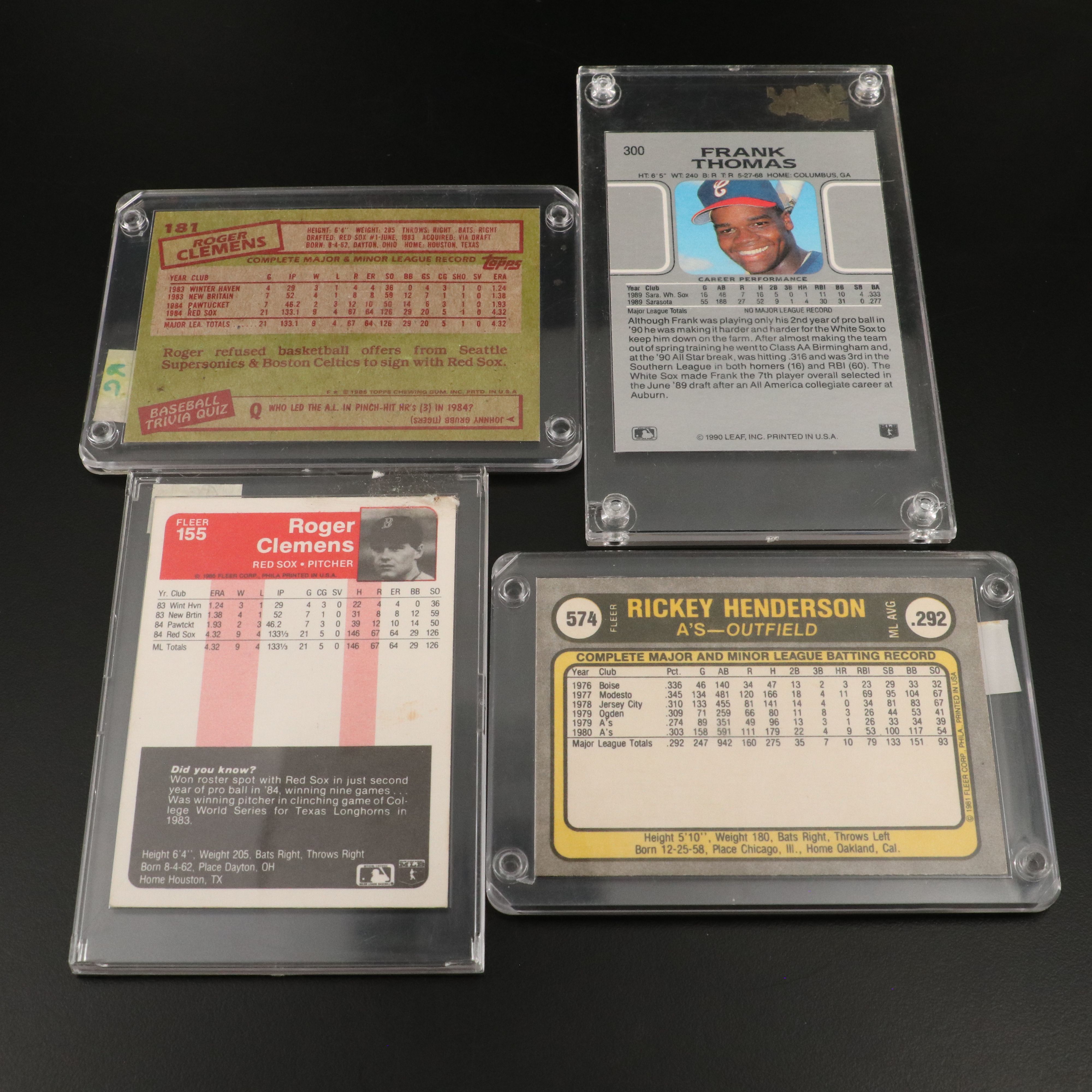 Topps with Other Baseball Cards Featuring Rickey Henderson Rookie and More
