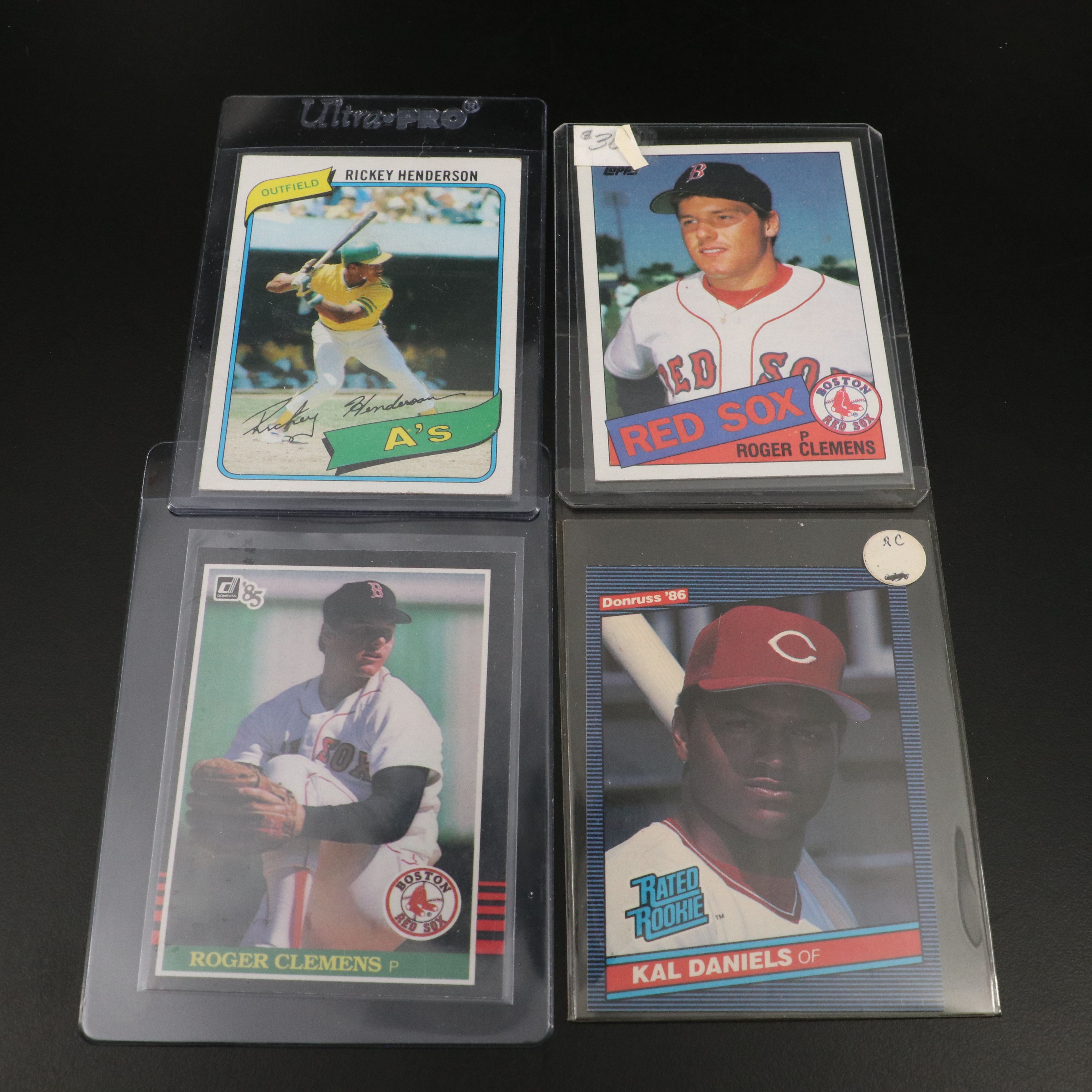 Topps with Other Baseball Cards Featuring Rickey Henderson Rookie and More