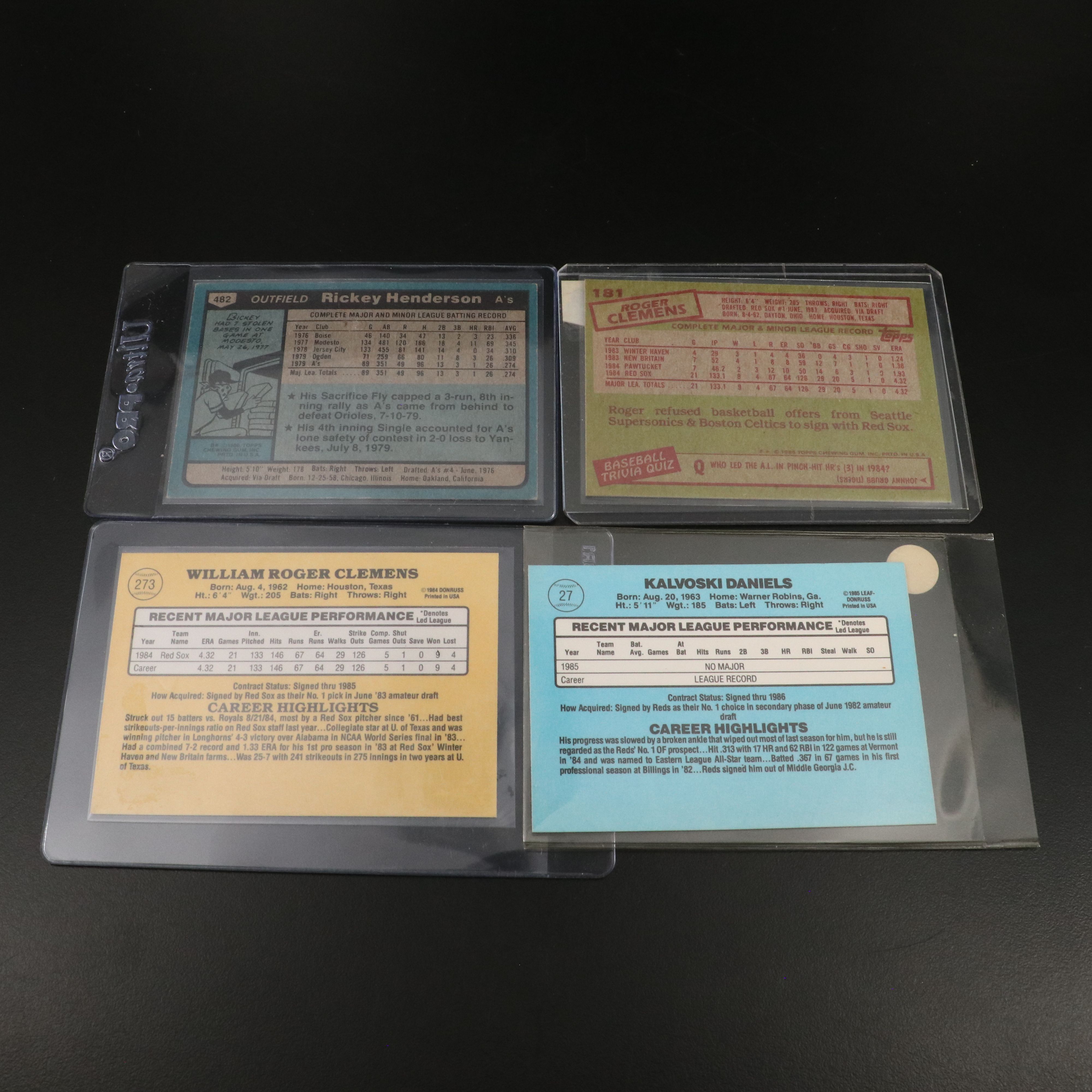 Topps with Other Baseball Cards Featuring Rickey Henderson Rookie and More