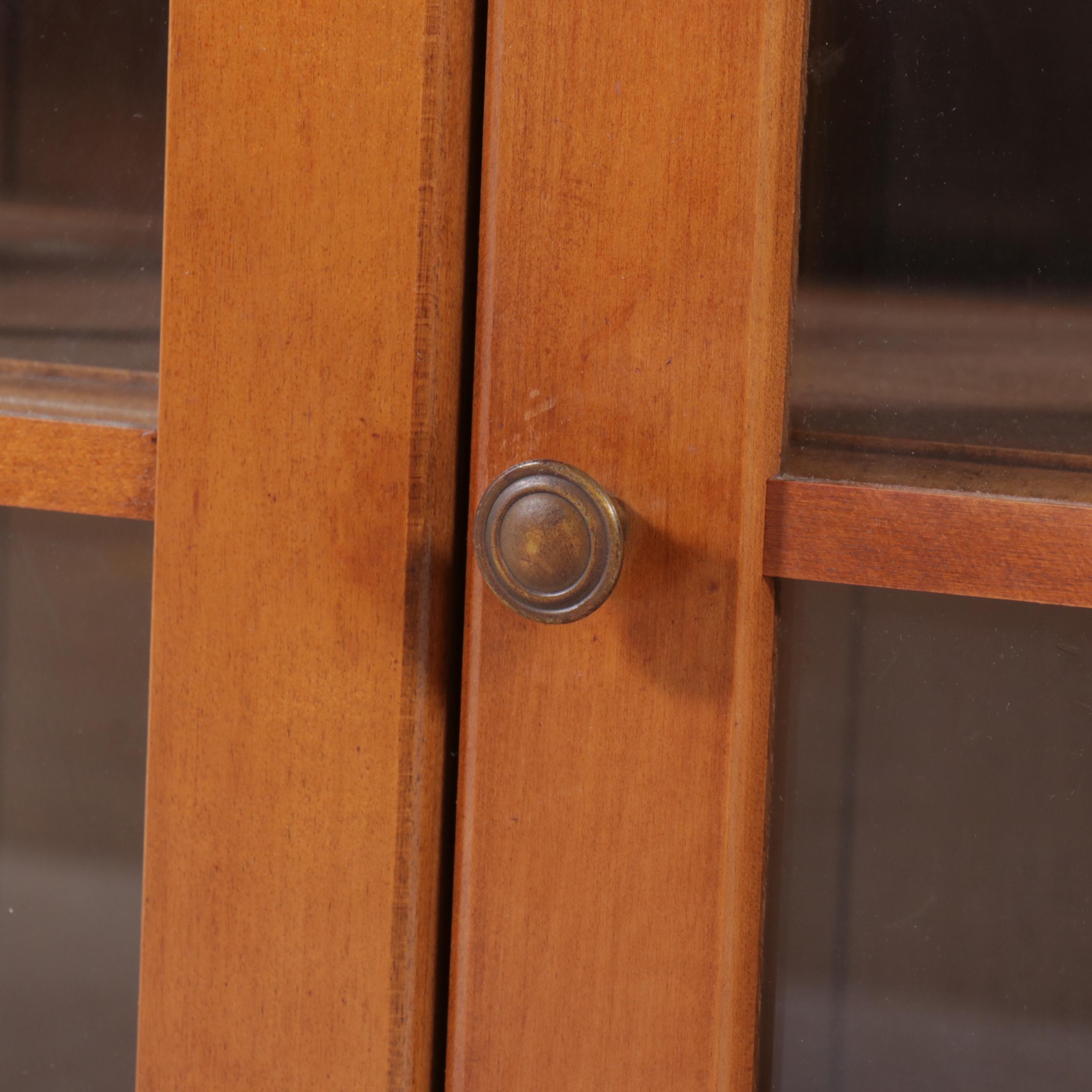 American Colonial Style Maple China Cabinet