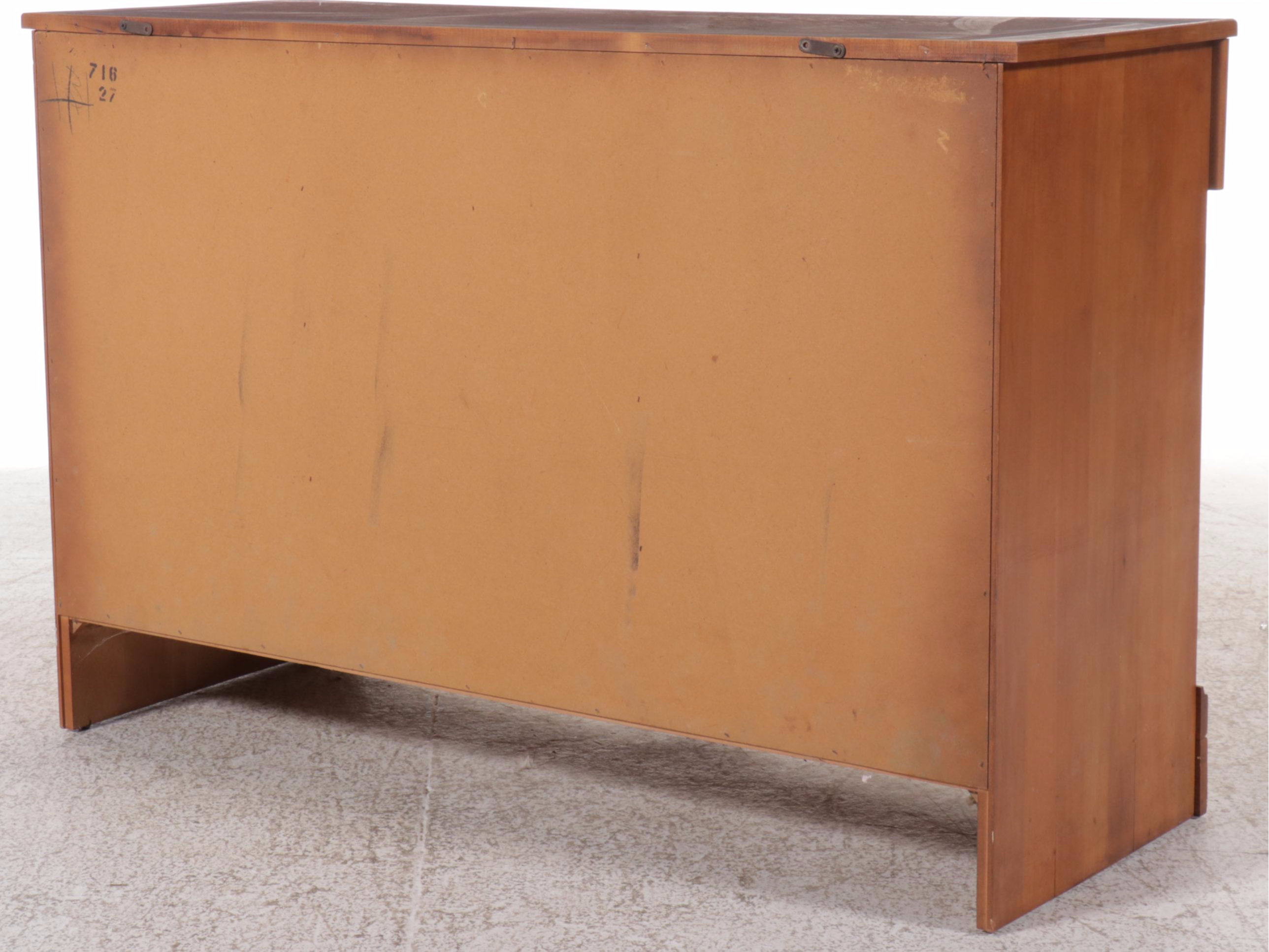 American Colonial Style Maple China Cabinet