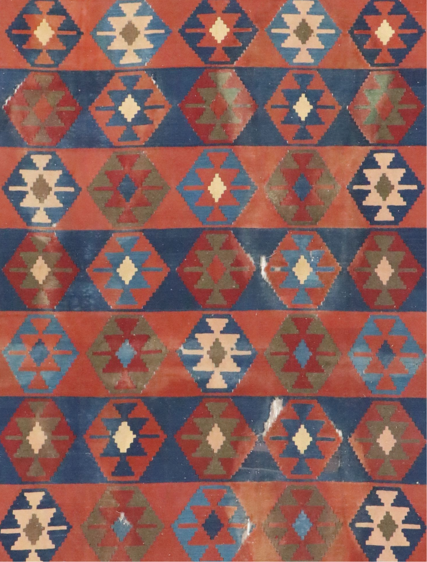 6'7 x 8'9 Handwoven Turkish Kilim Area Rug