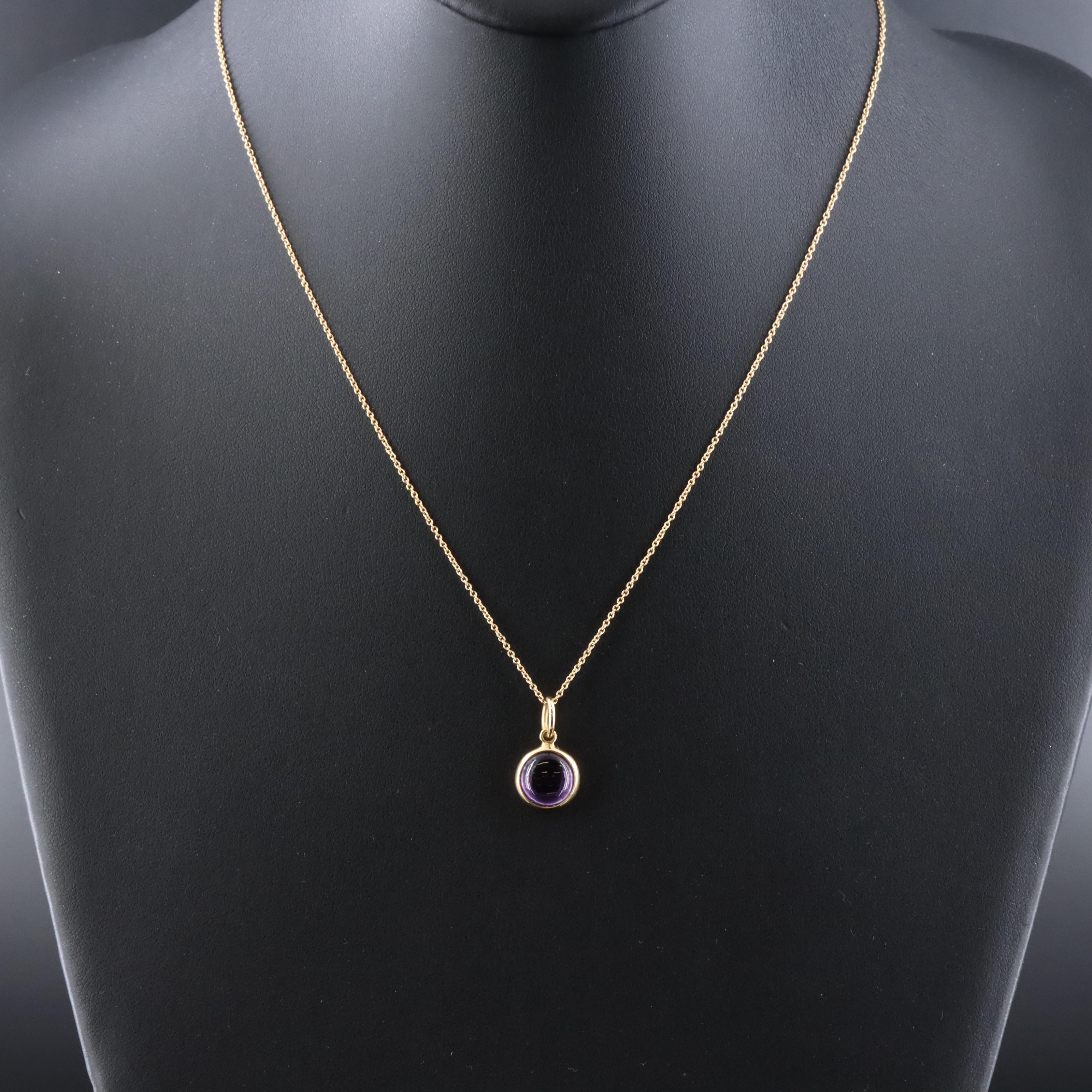 Paloma Picasso for Tiffany & Co. 18K Amethyst Dot Charm Pendant Necklace