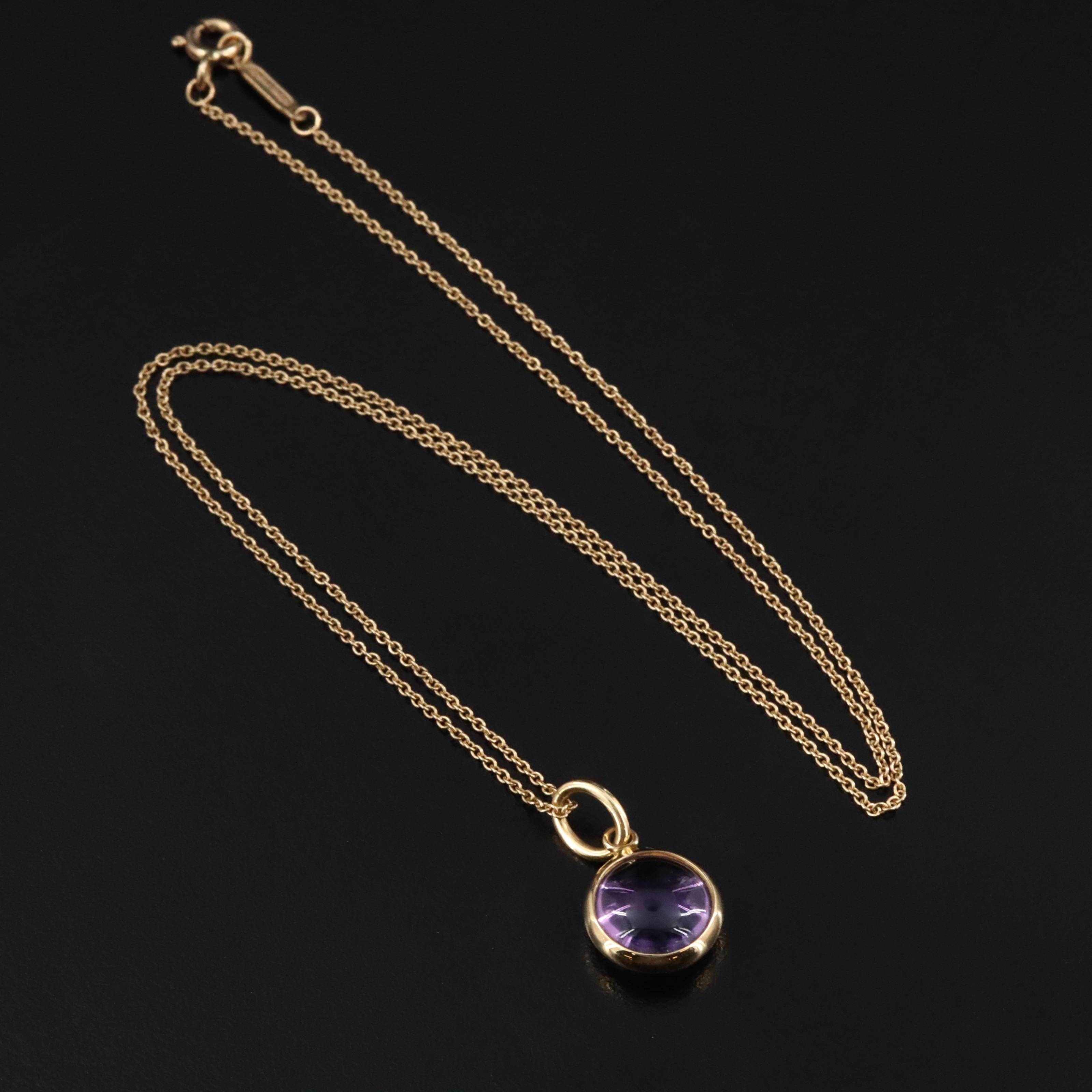 Paloma Picasso for Tiffany & Co. 18K Amethyst Dot Charm Pendant Necklace