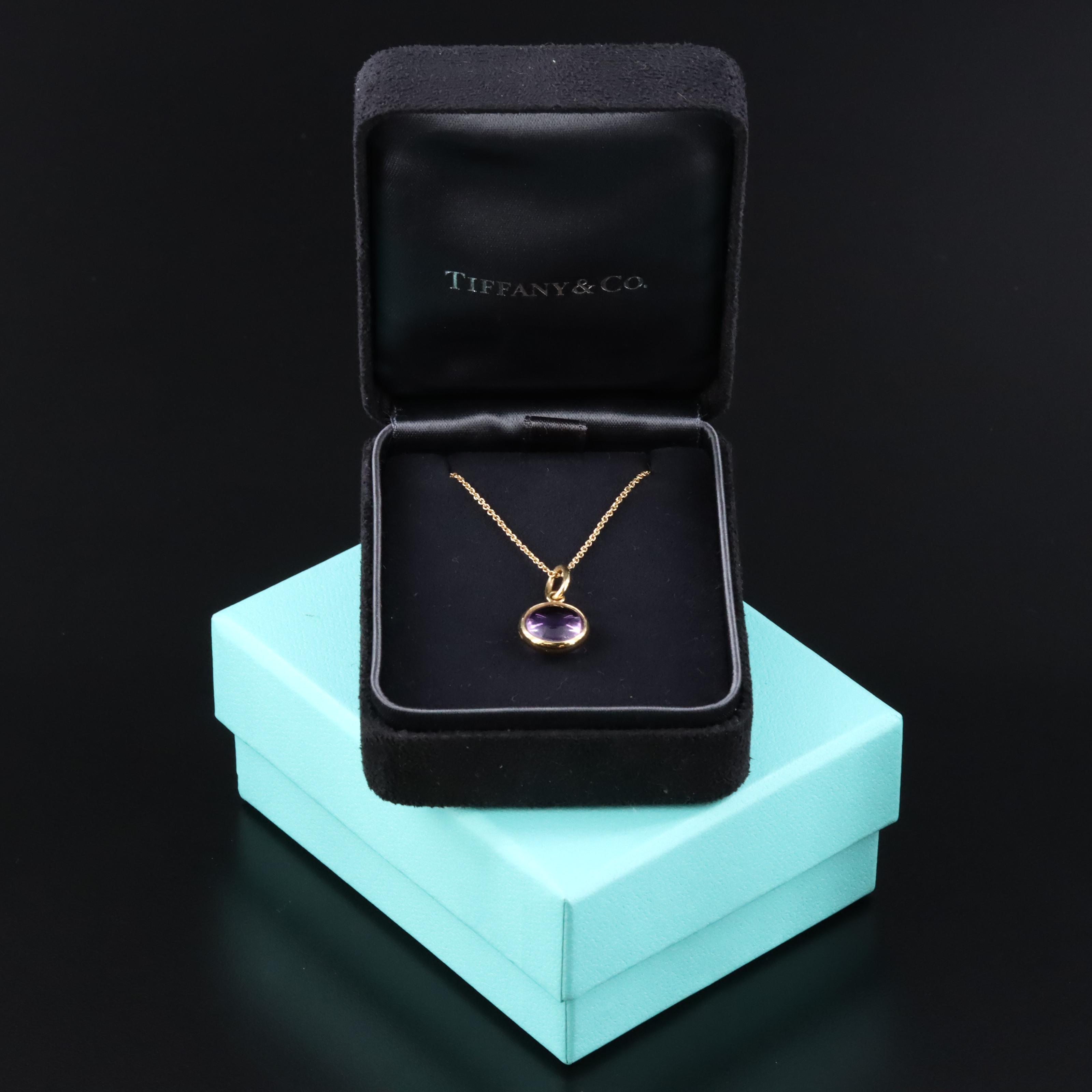 Paloma Picasso for Tiffany & Co. 18K Amethyst Dot Charm Pendant Necklace