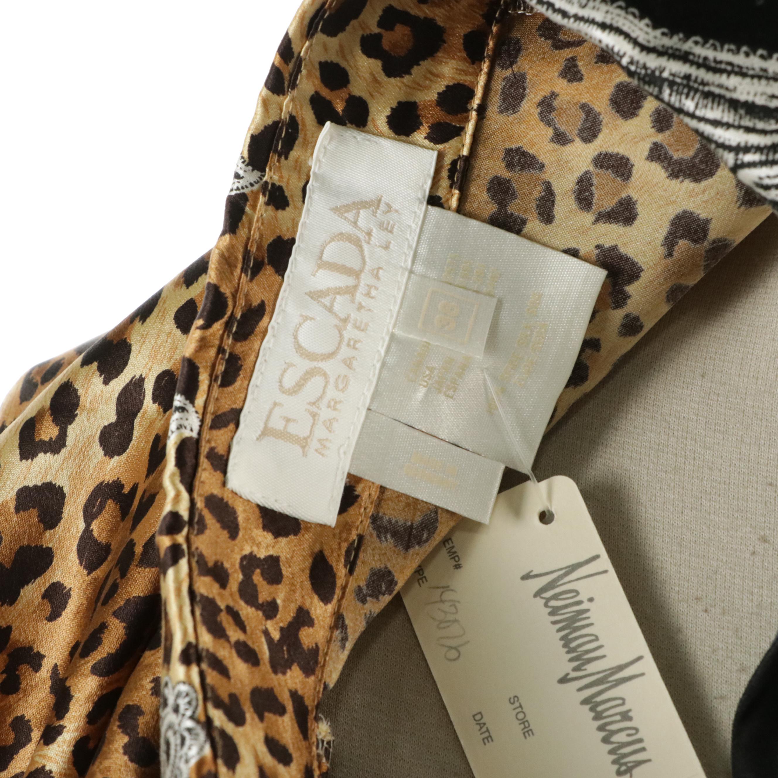 Escada Printed Silk Button-Up Blouses with Tags