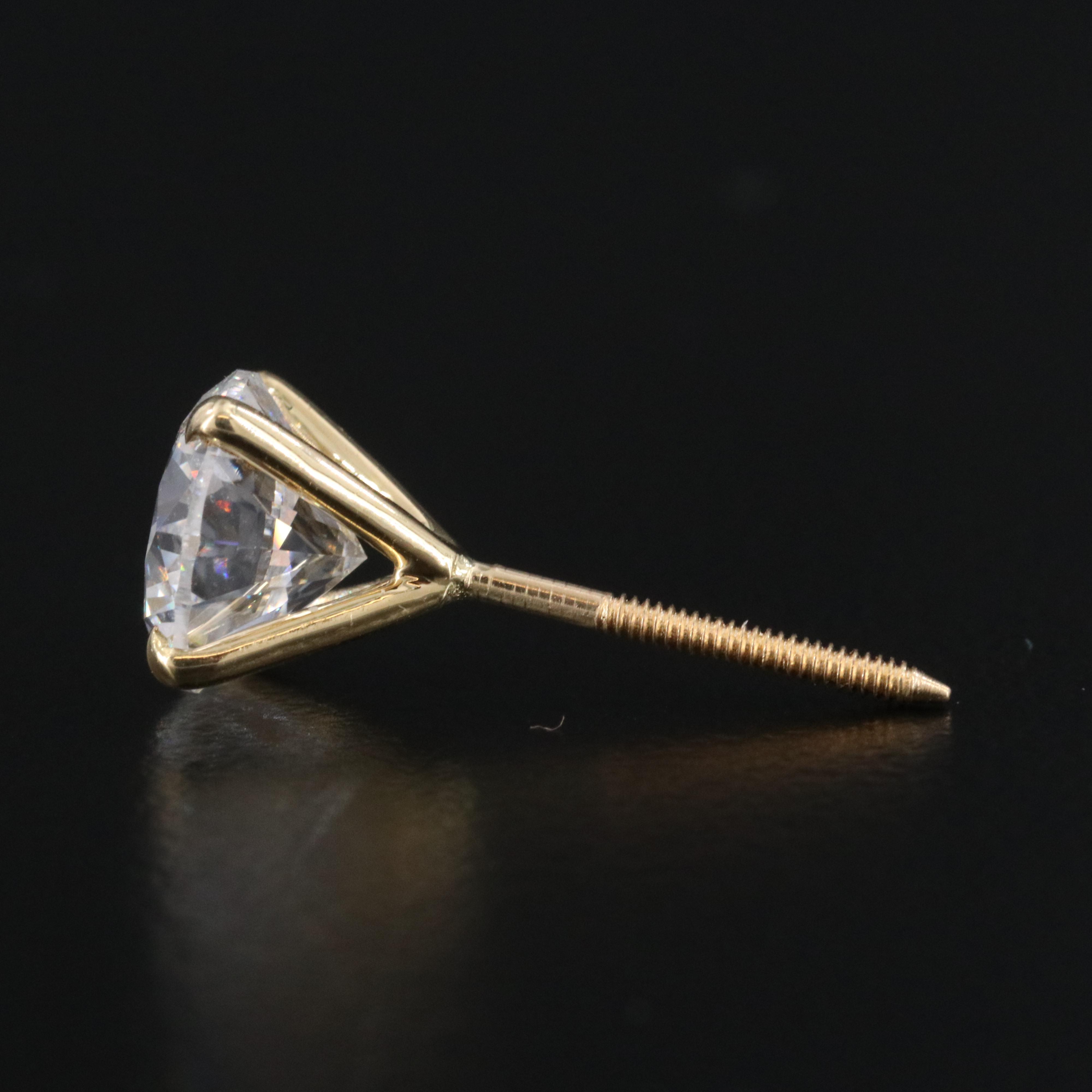 18K 3.01 CTW Lab Grown Diamond Stud Earrings with IGI Jewelry Report