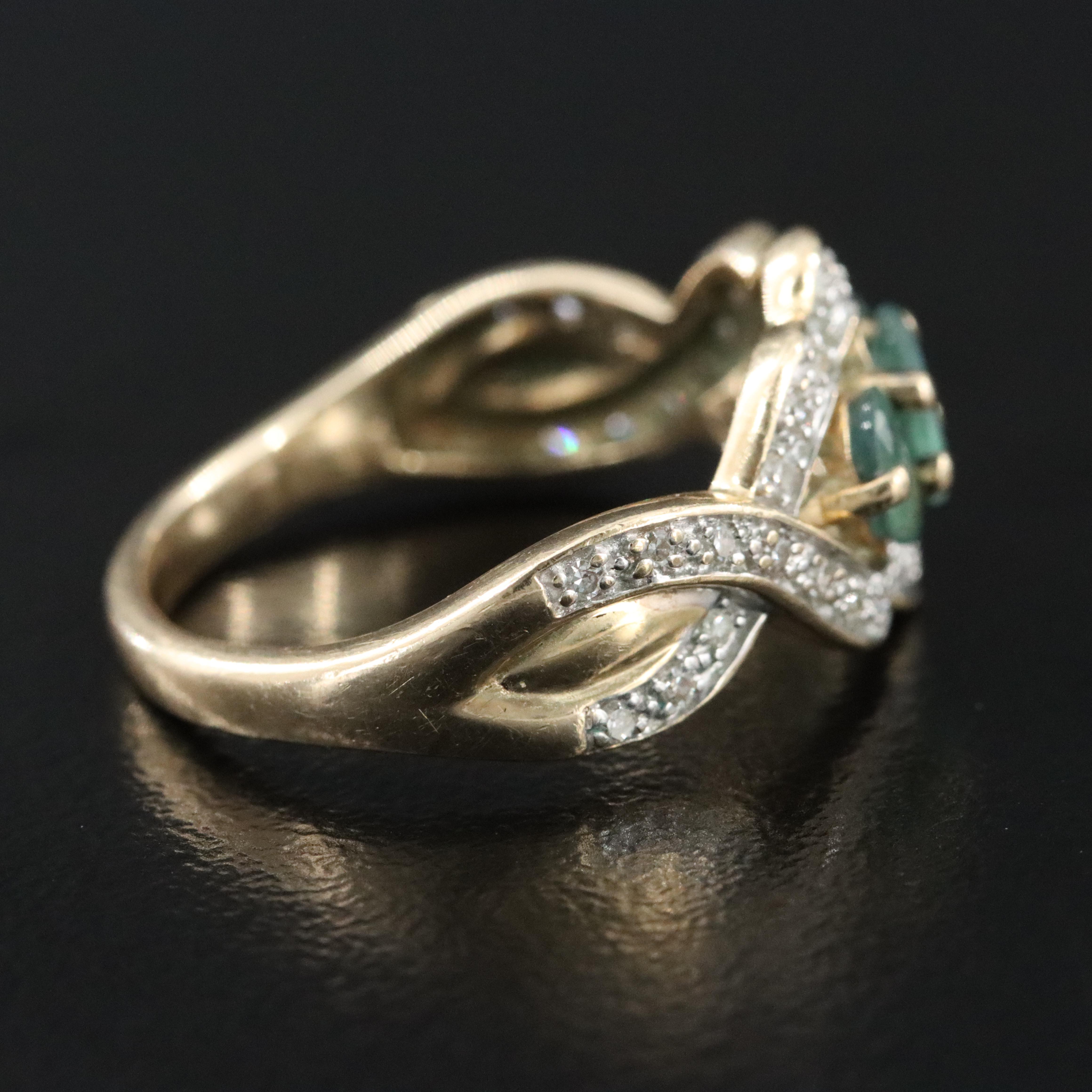 14K Alexandrite and Diamond Ring