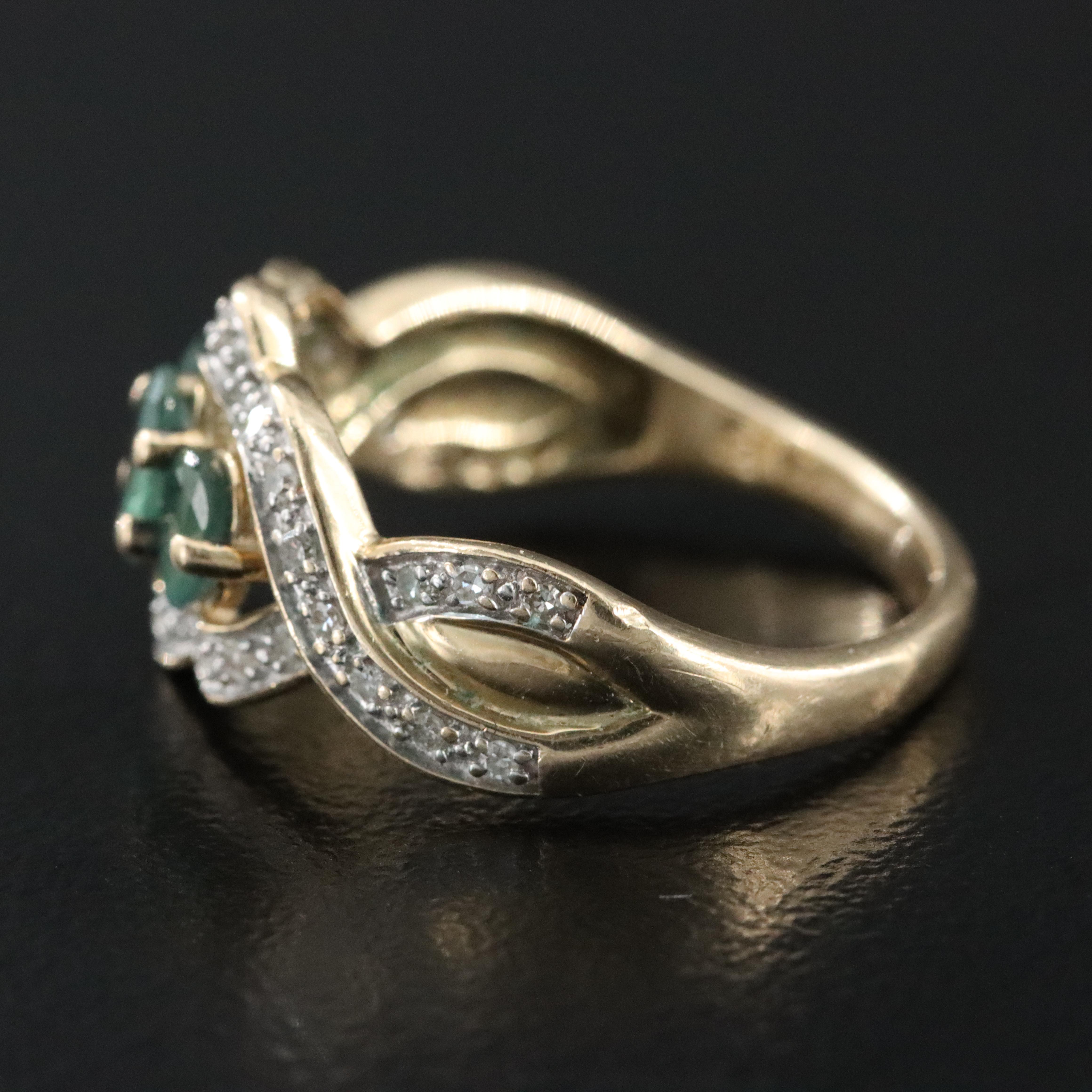 14K Alexandrite and Diamond Ring