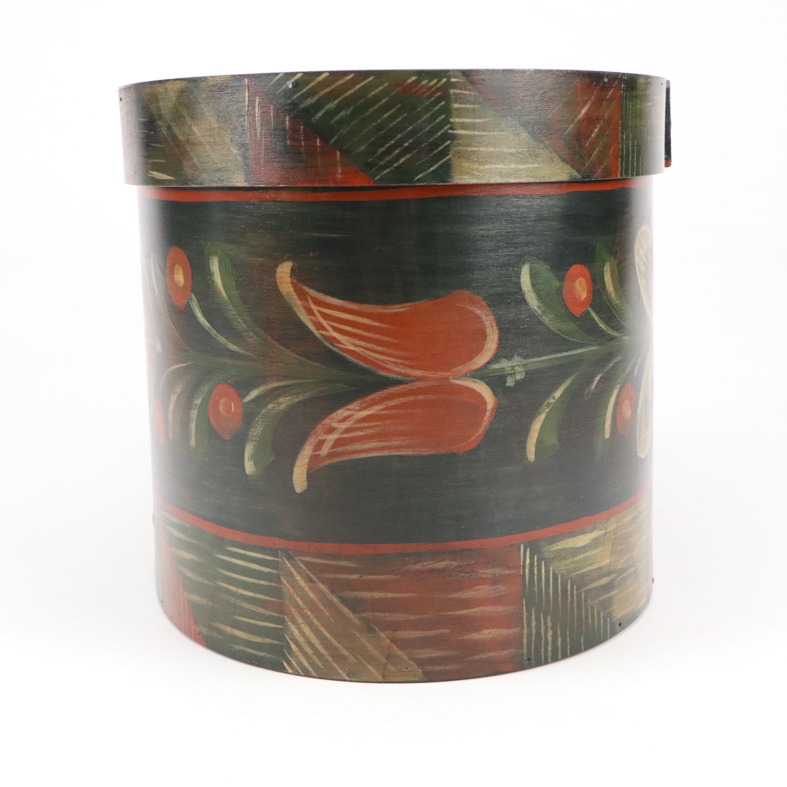 Continental Folk Art Style Wedding Couple Oval Blessings Box