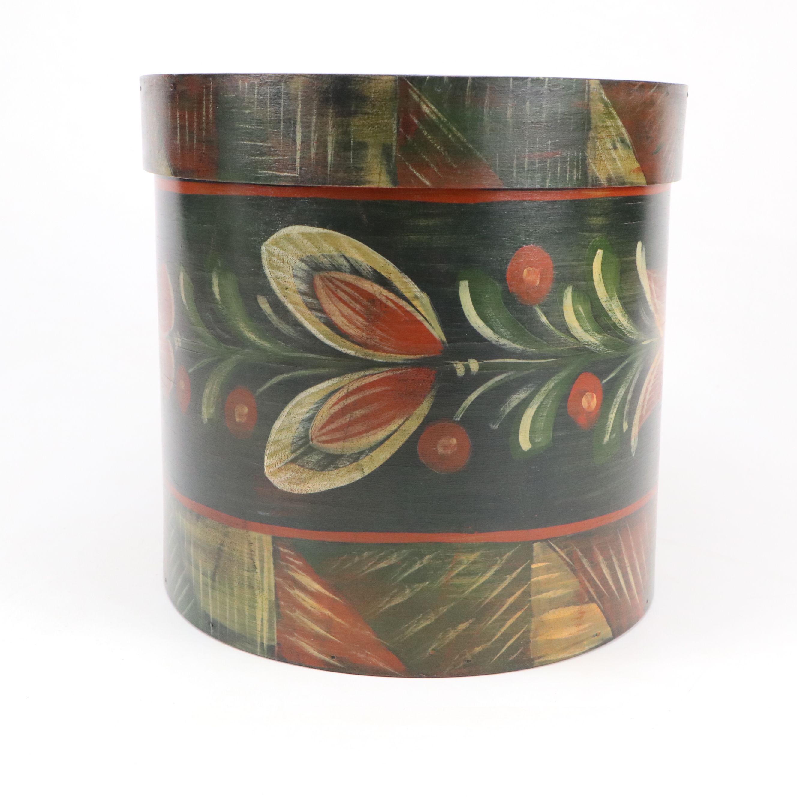 Continental Folk Art Style Wedding Couple Oval Blessings Box