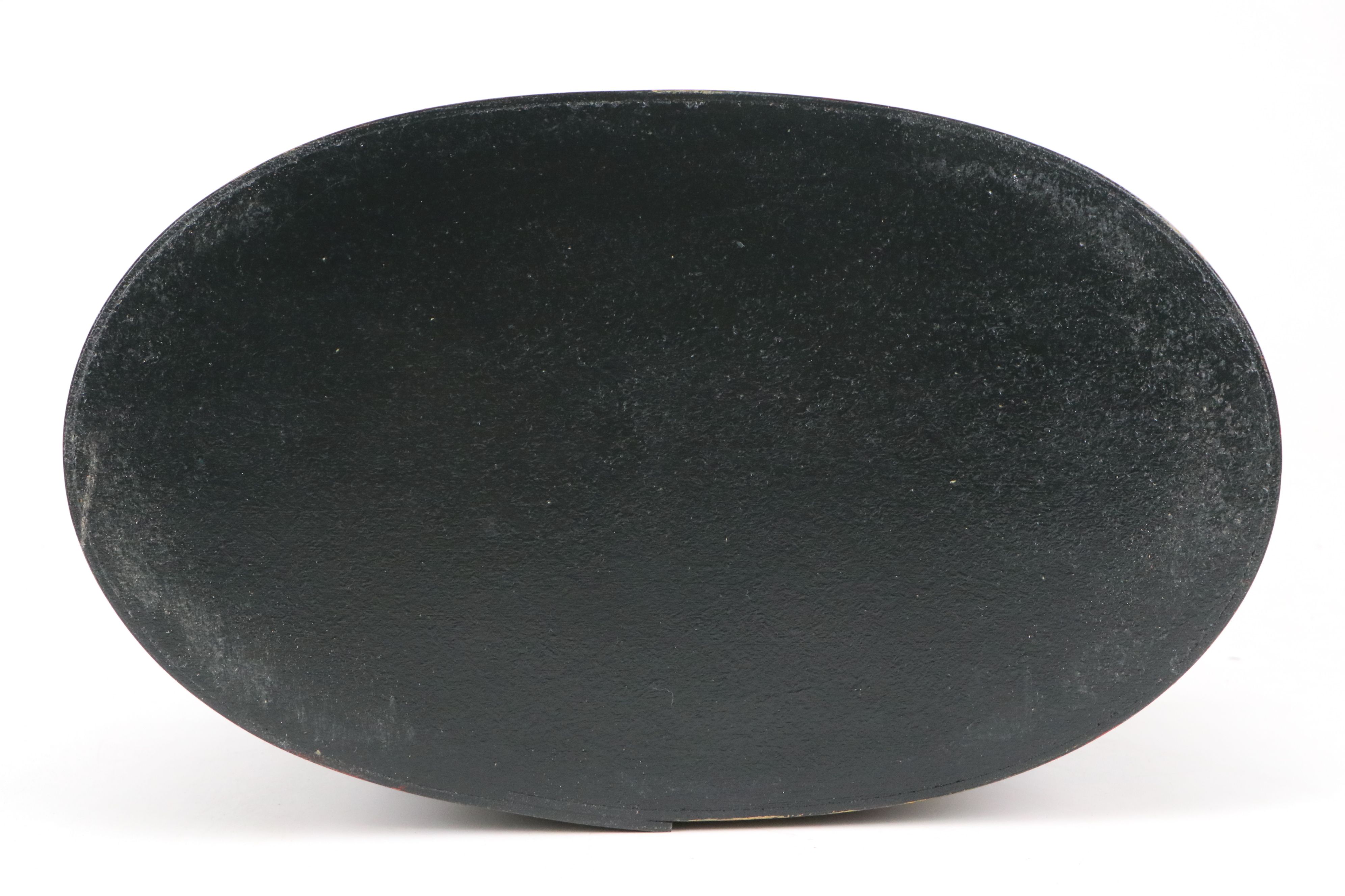 Continental Folk Art Style Wedding Couple Oval Blessings Box