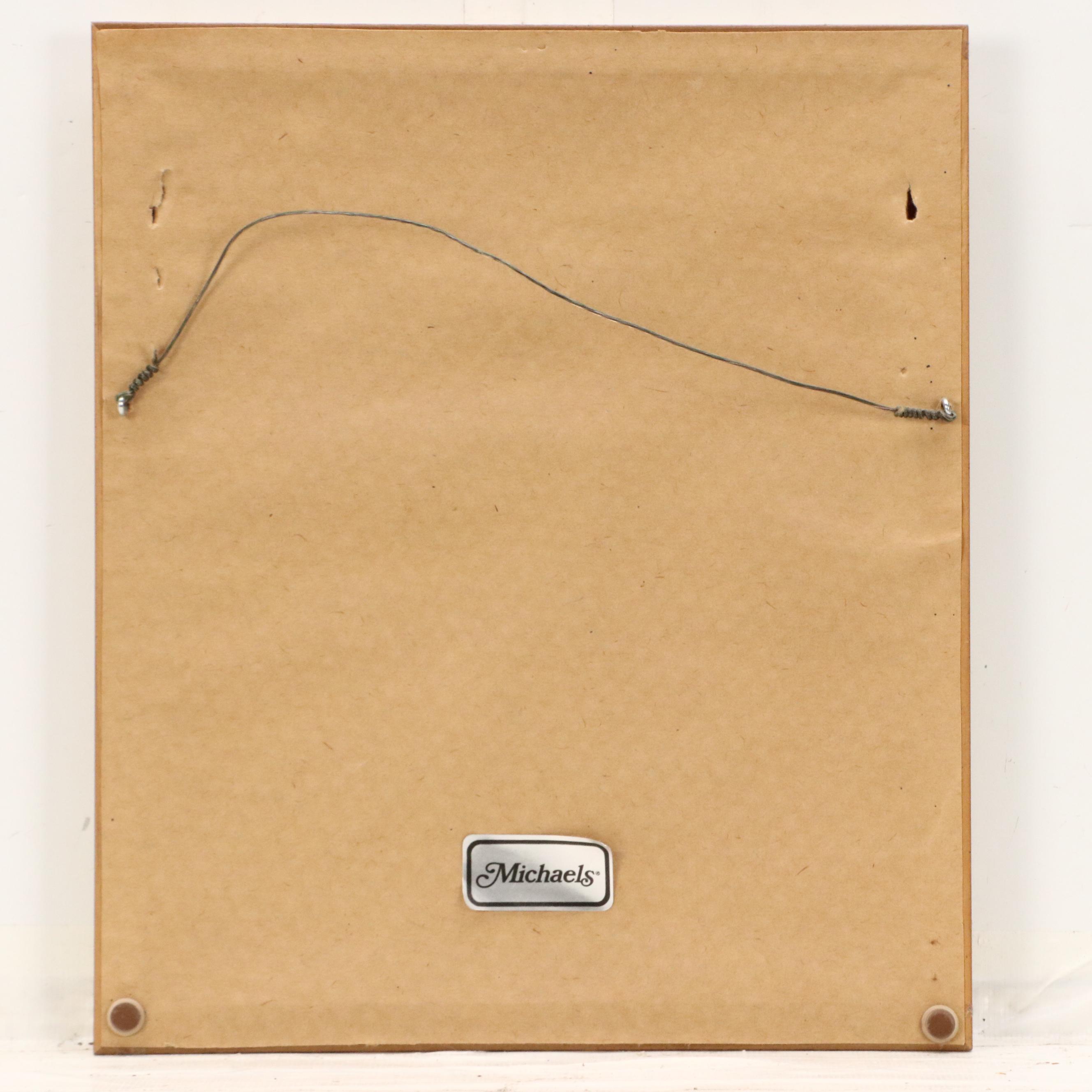 Modernist Floral Still Life Oil Painting, Late 20th Century