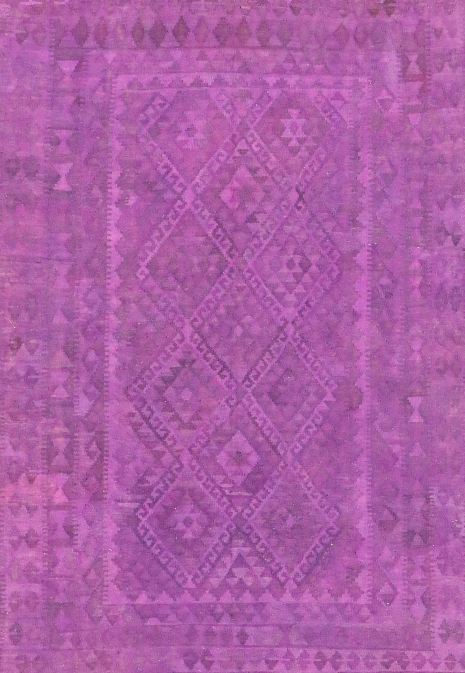 5'9 x 8'6 Handwoven Pakistani Kilim Overdyed Area Rug