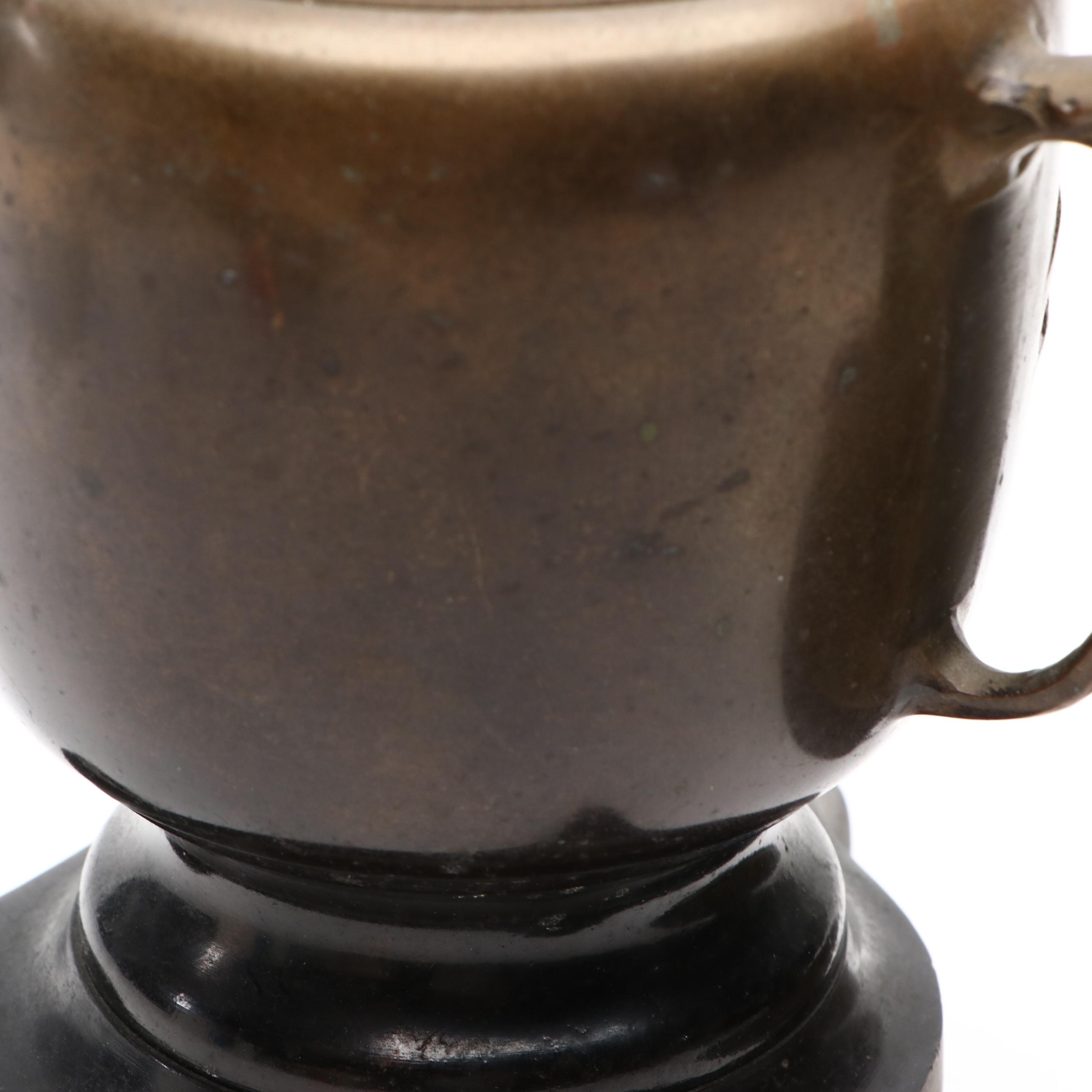 Japanese Patinated Brass Usubata Vase