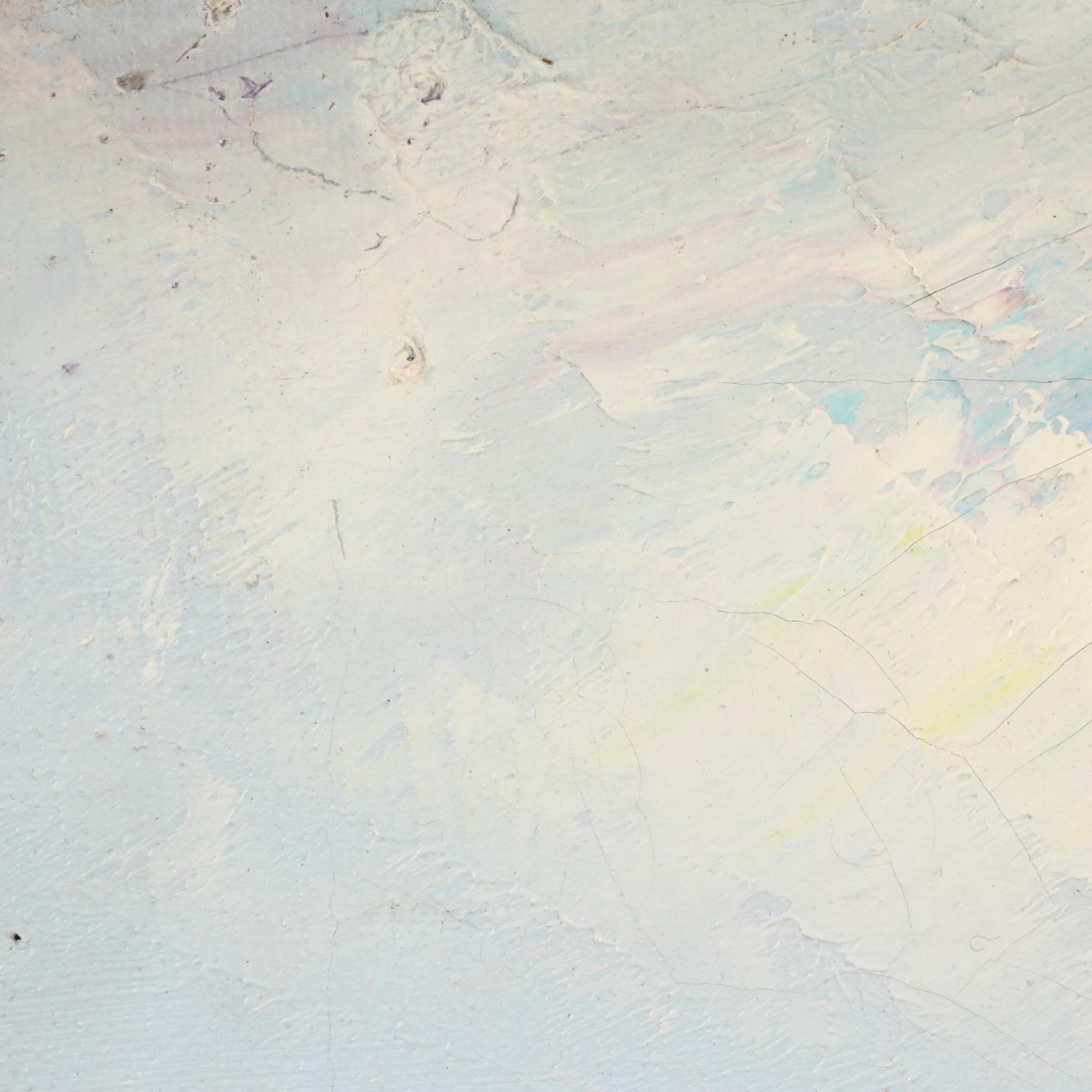 M. Charlot Impressionistic Oil Paintings of Arc de Triomphe and Women at Beach