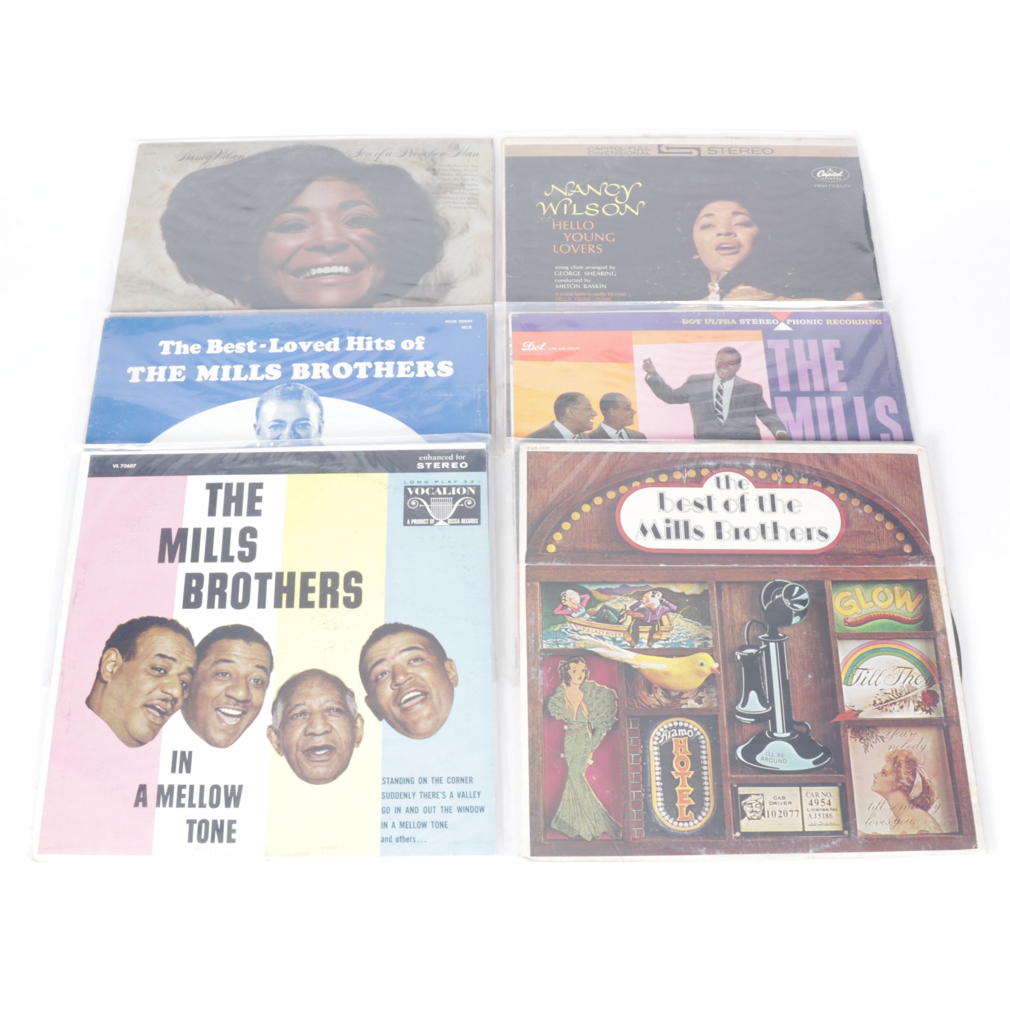 Ray Charles, Nancy Wilson & The Mills Brothers Vinyl Record Albums