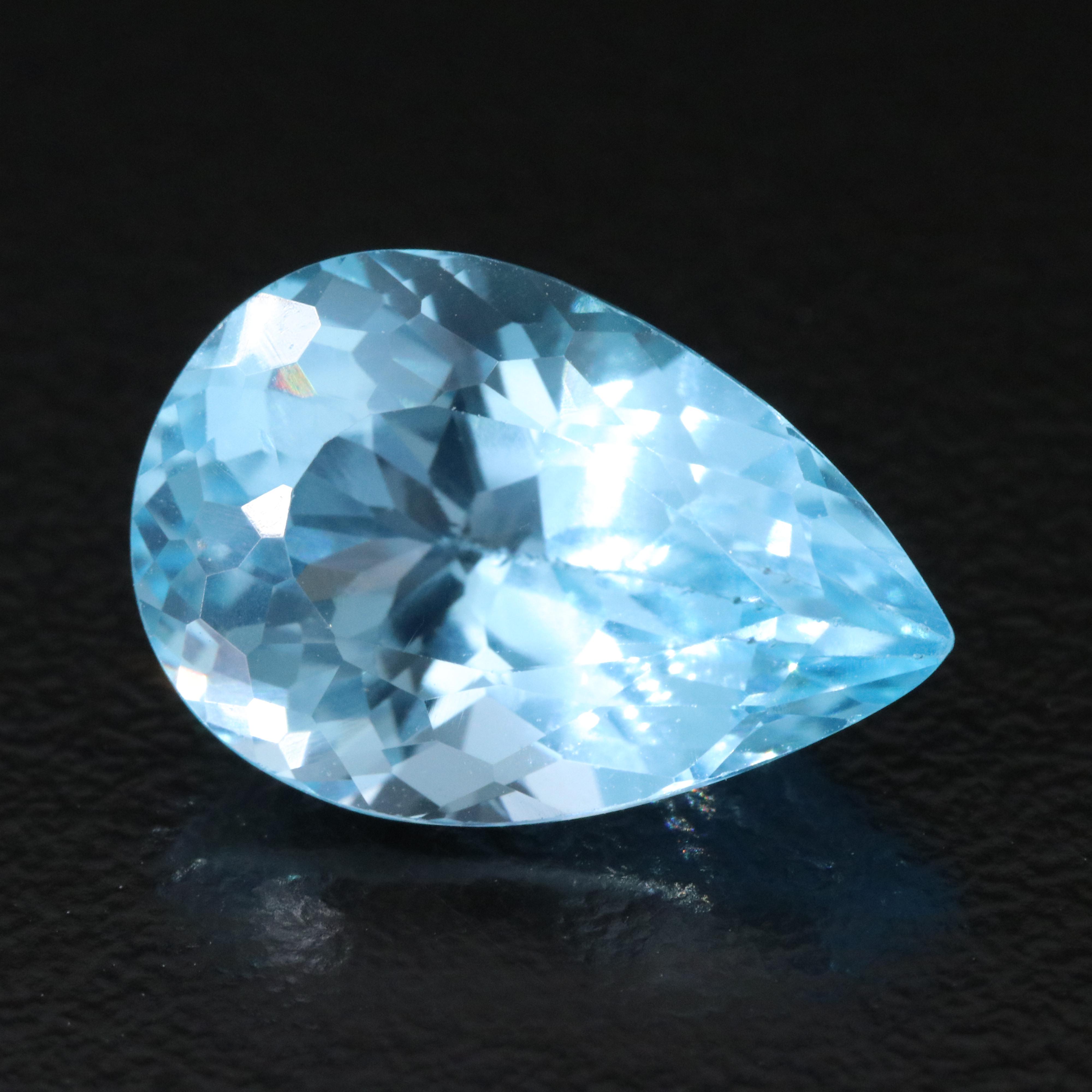 Loose 8.81 CT Swiss Blue Topaz