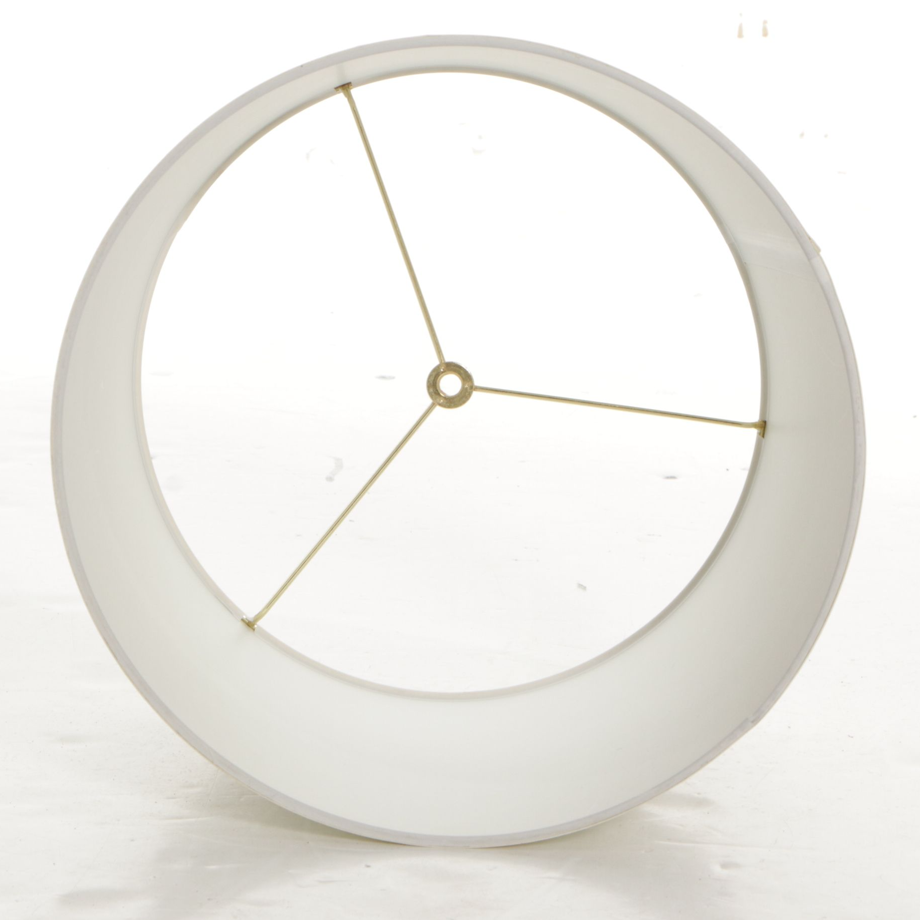 Ralph Lauren Glass and Brass Cylinder Table Lamps