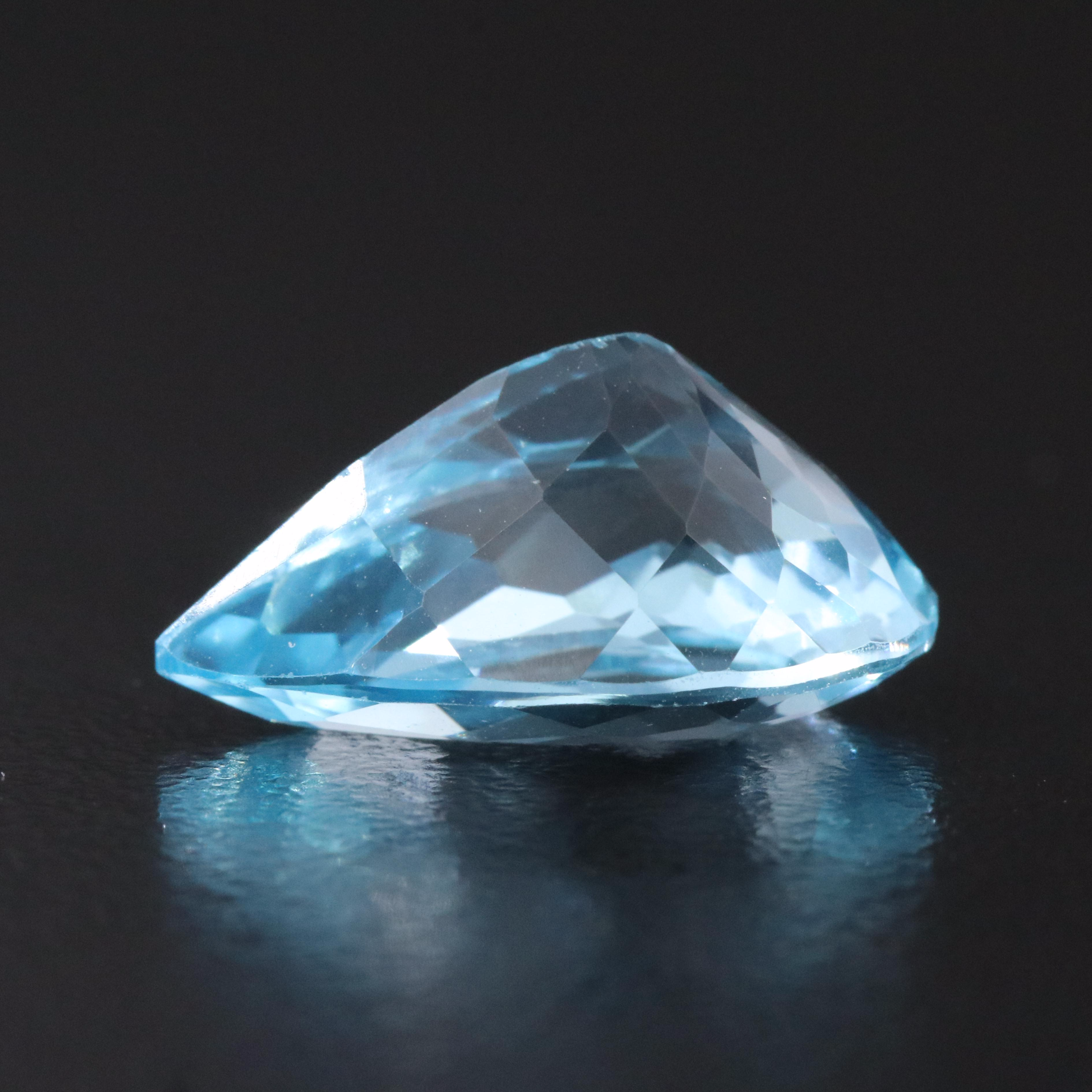 Loose 8.81 CT Swiss Blue Topaz