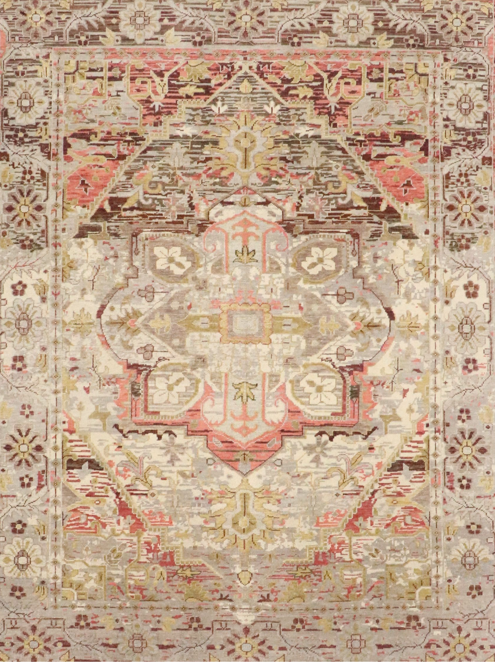 8'1 x 11' Hand-Knotted Indo-Persian Heriz Area Rug