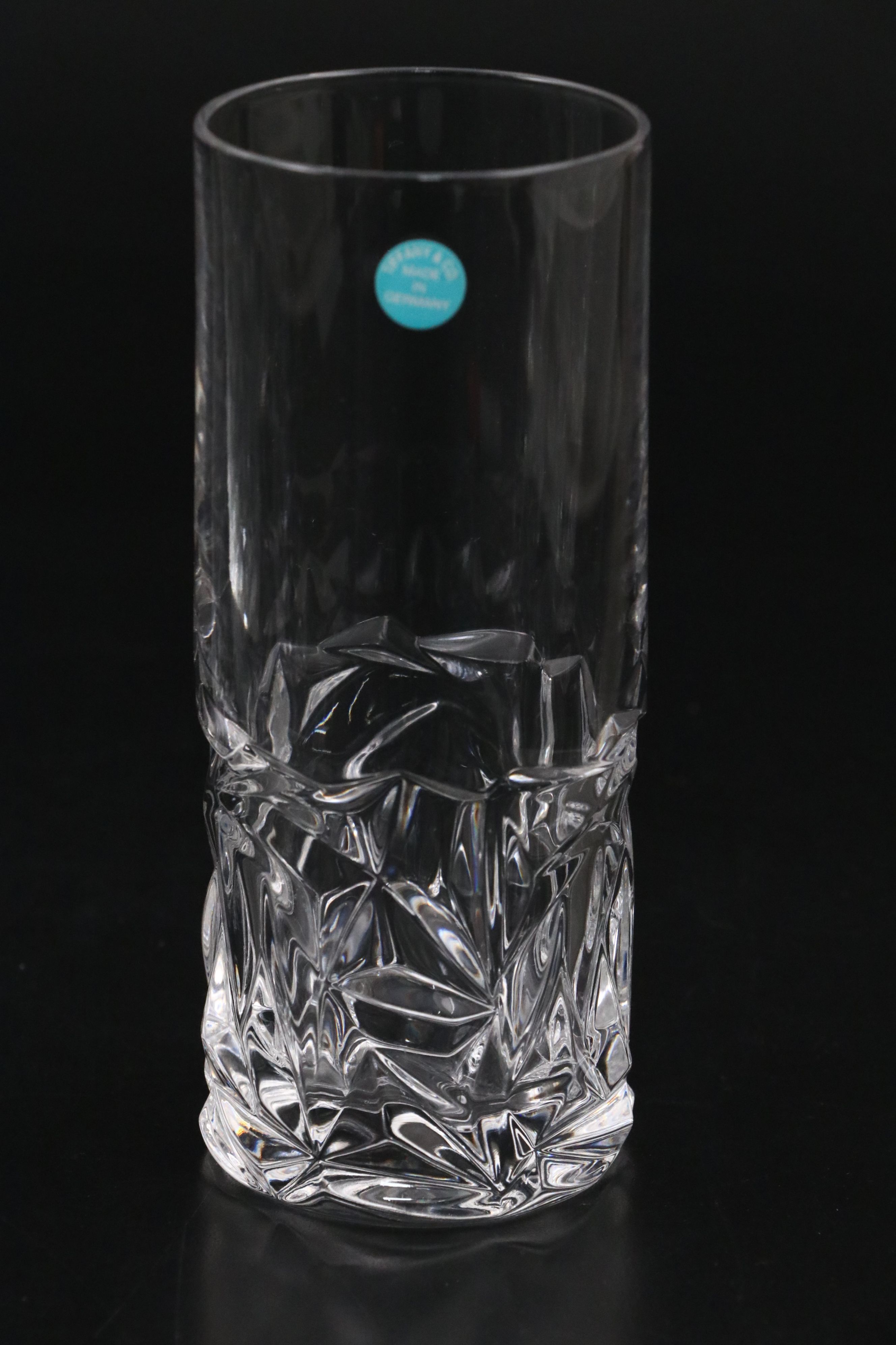 Tiffany & Co. "Rock Cut" Crystal Highball Glasses with Other Crystal Decanter