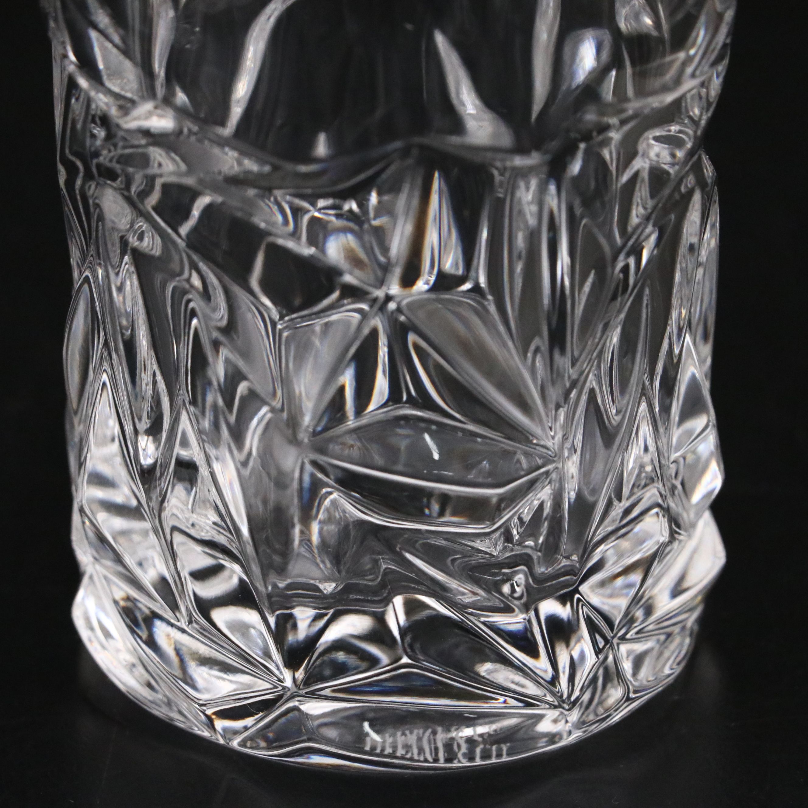 Tiffany & Co. "Rock Cut" Crystal Highball Glasses with Other Crystal Decanter