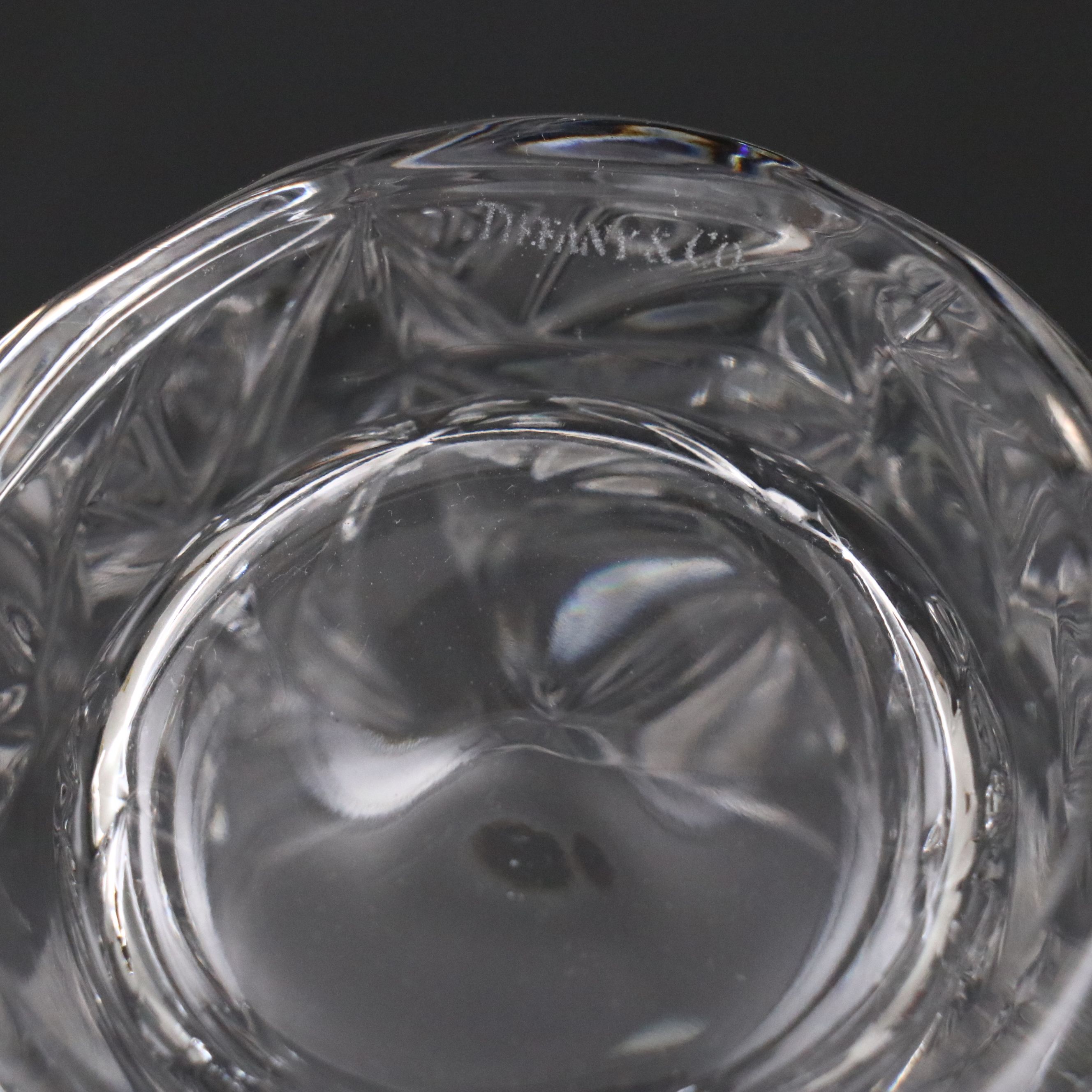 Tiffany & Co. "Rock Cut" Crystal Highball Glasses with Other Crystal Decanter