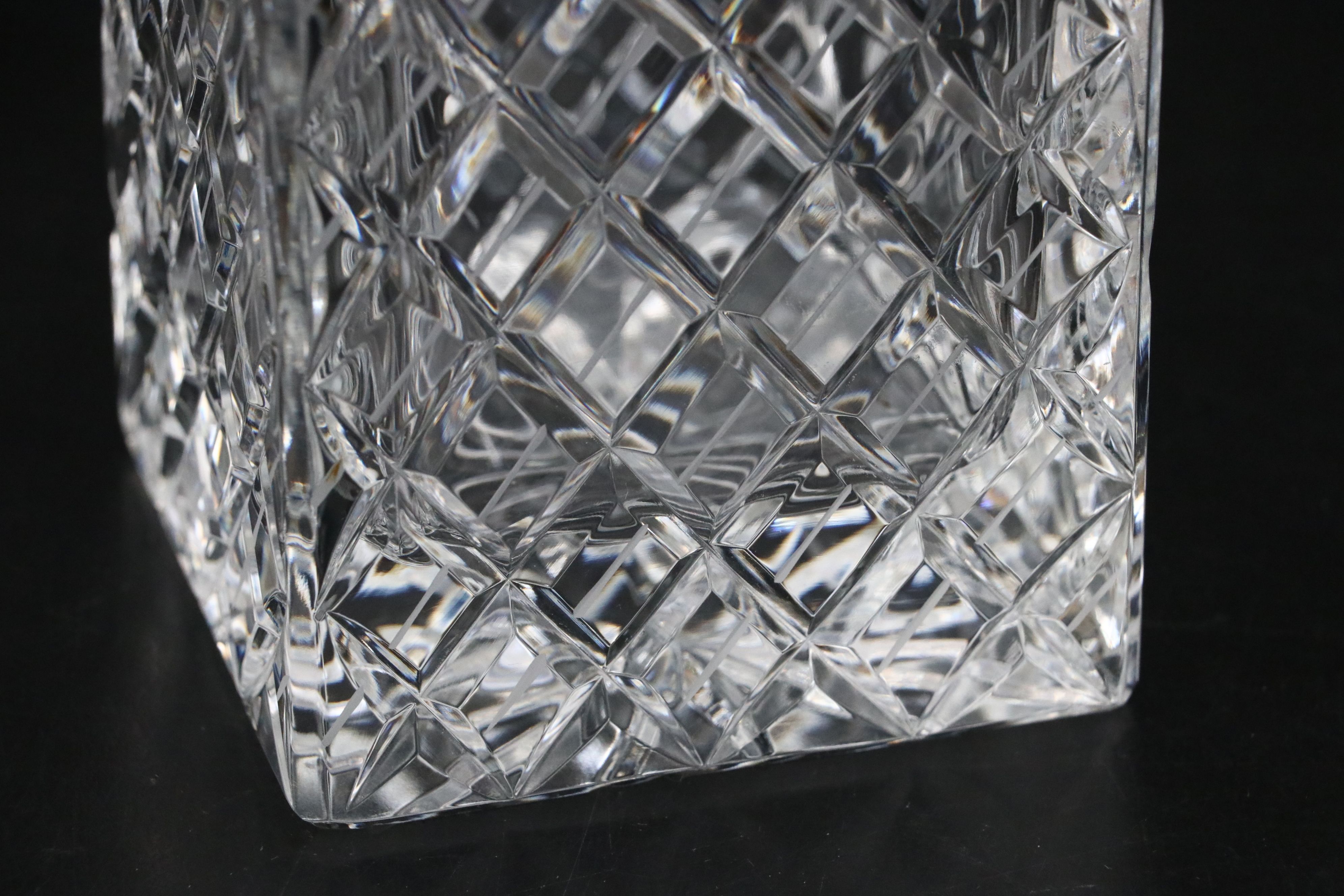 Tiffany & Co. "Rock Cut" Crystal Highball Glasses with Other Crystal Decanter