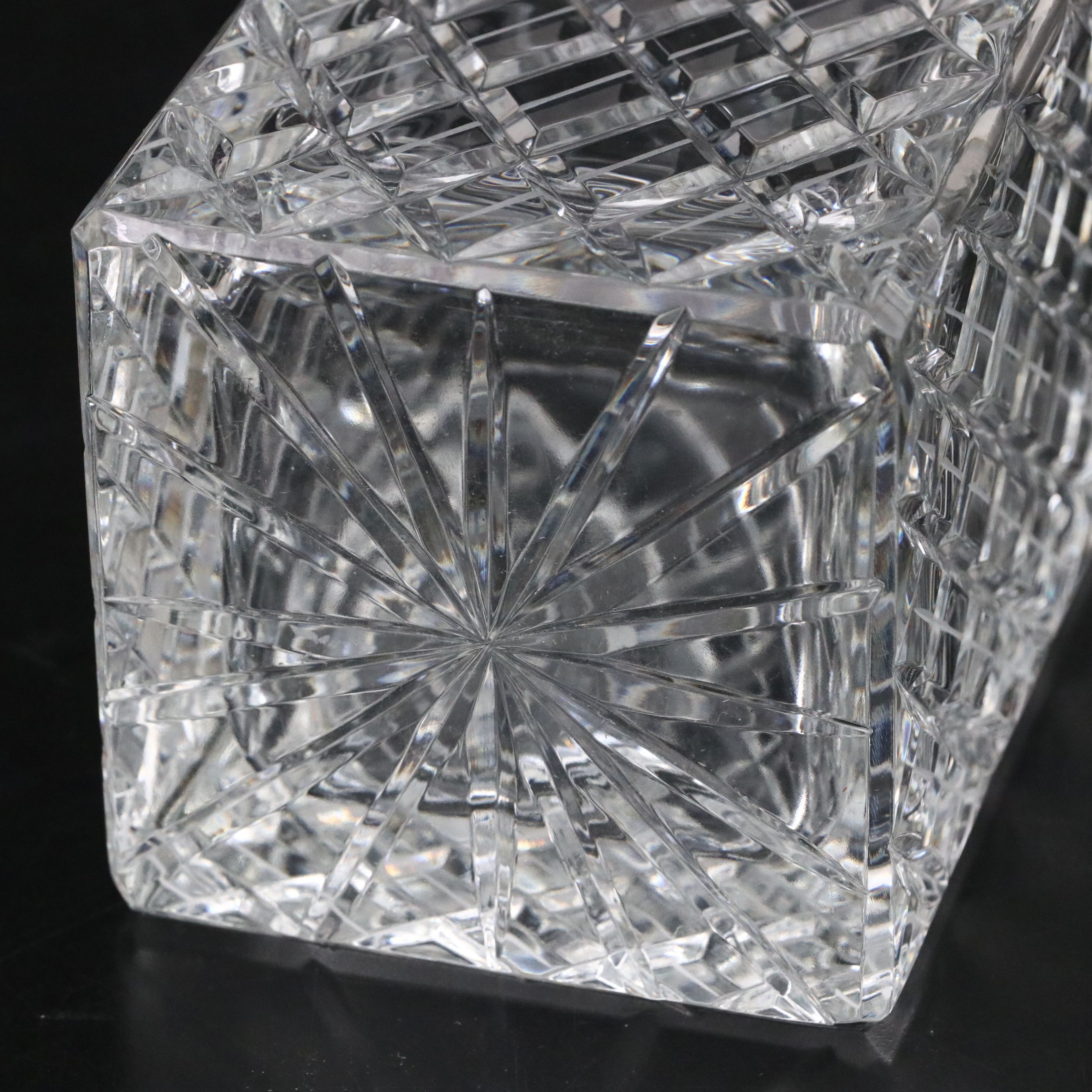 Tiffany & Co. "Rock Cut" Crystal Highball Glasses with Other Crystal Decanter